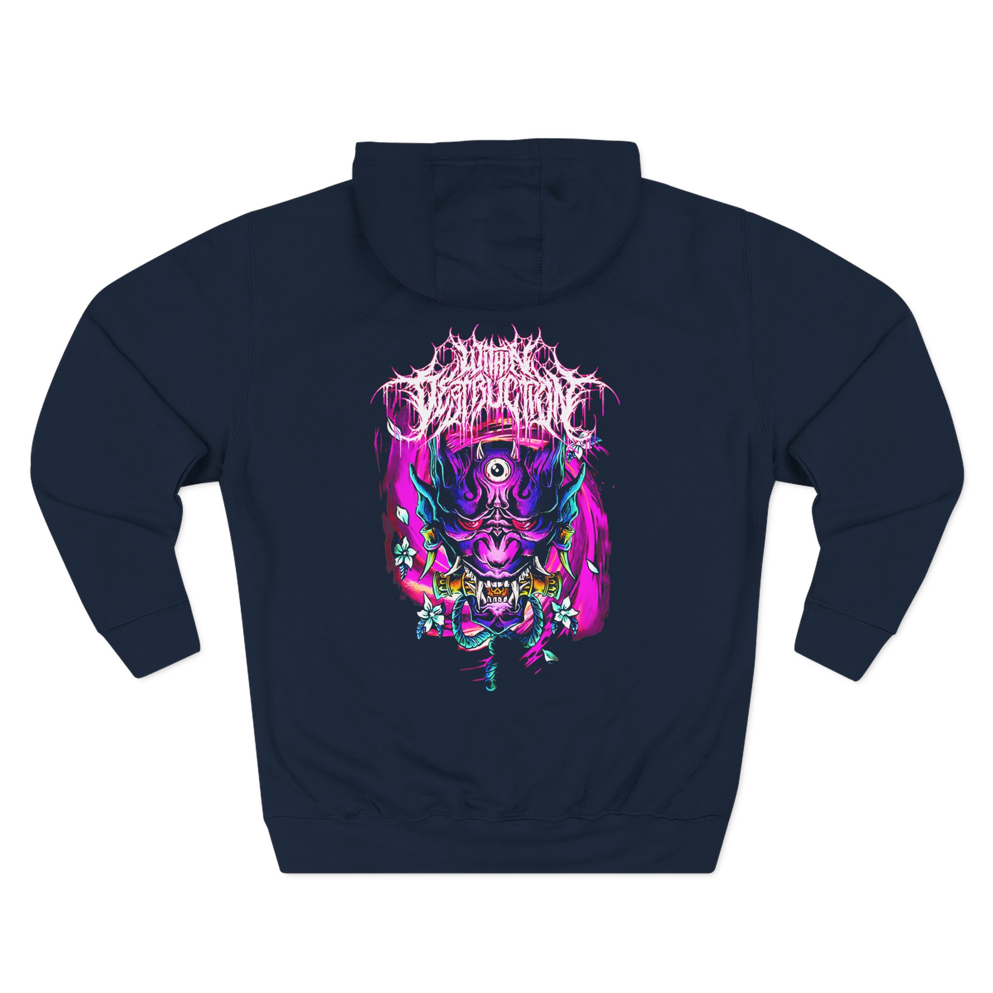 Within Destruction Demon Mask Three-Panel Fleece Hoodie