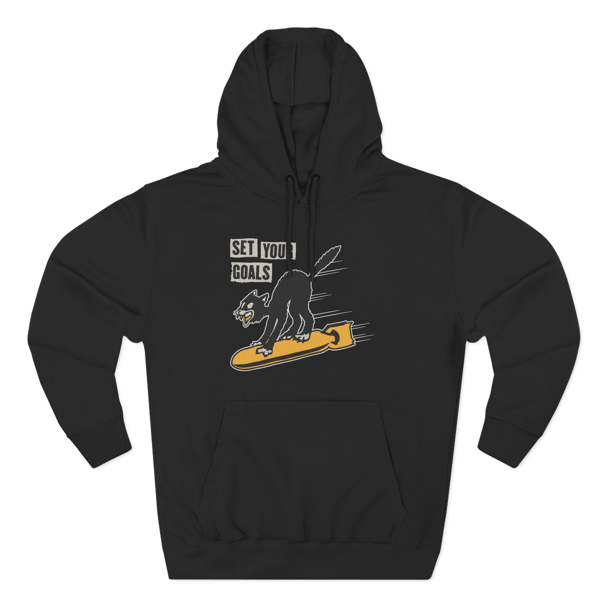Set Your Goals Bomber Three-Panel Fleece Hoodie
