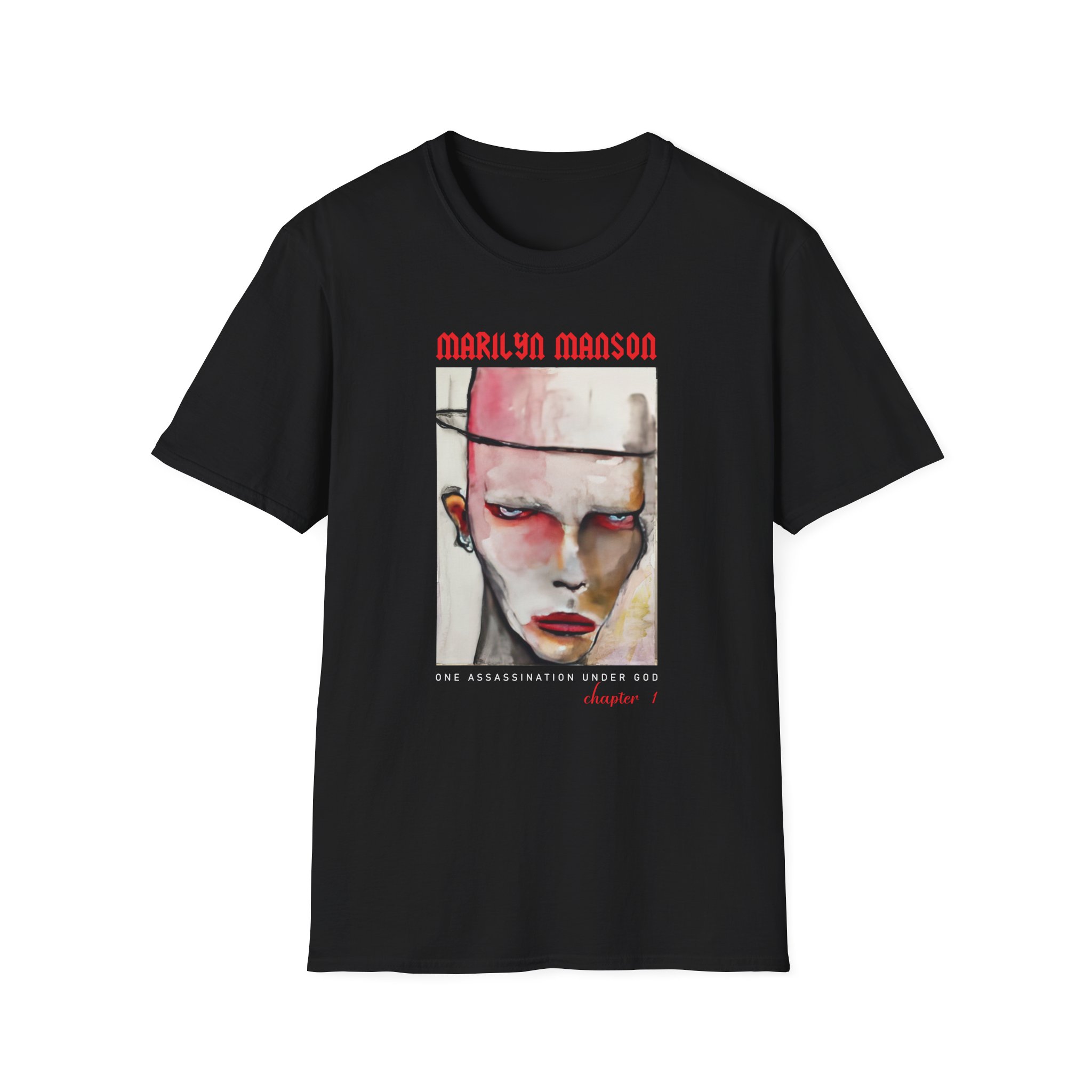 Marilyn Manson One Assassination Under God Unisex Softstyle T-Shirt