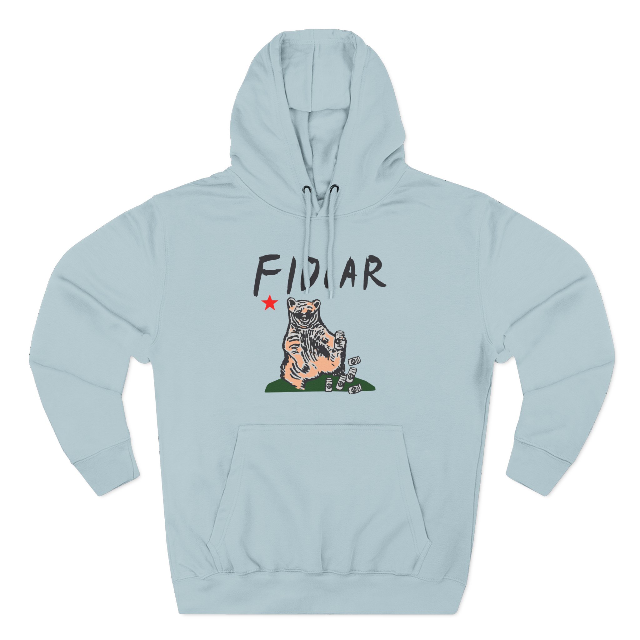 California Bear Drink Cheap Beer Fidlar Three-Panel Fleece Hoodie