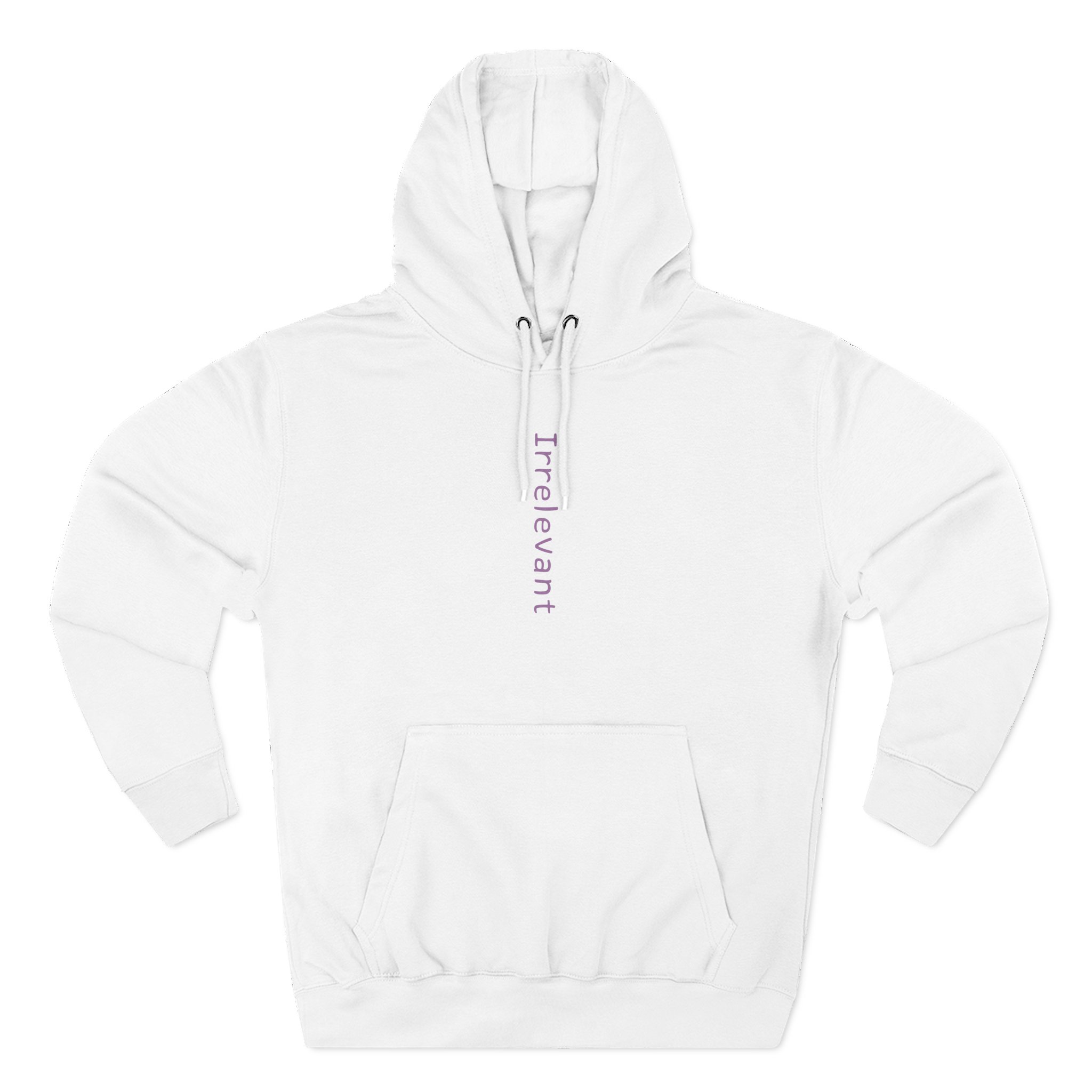 Qtcinderella Irrelevant Three-Panel Fleece Hoodie