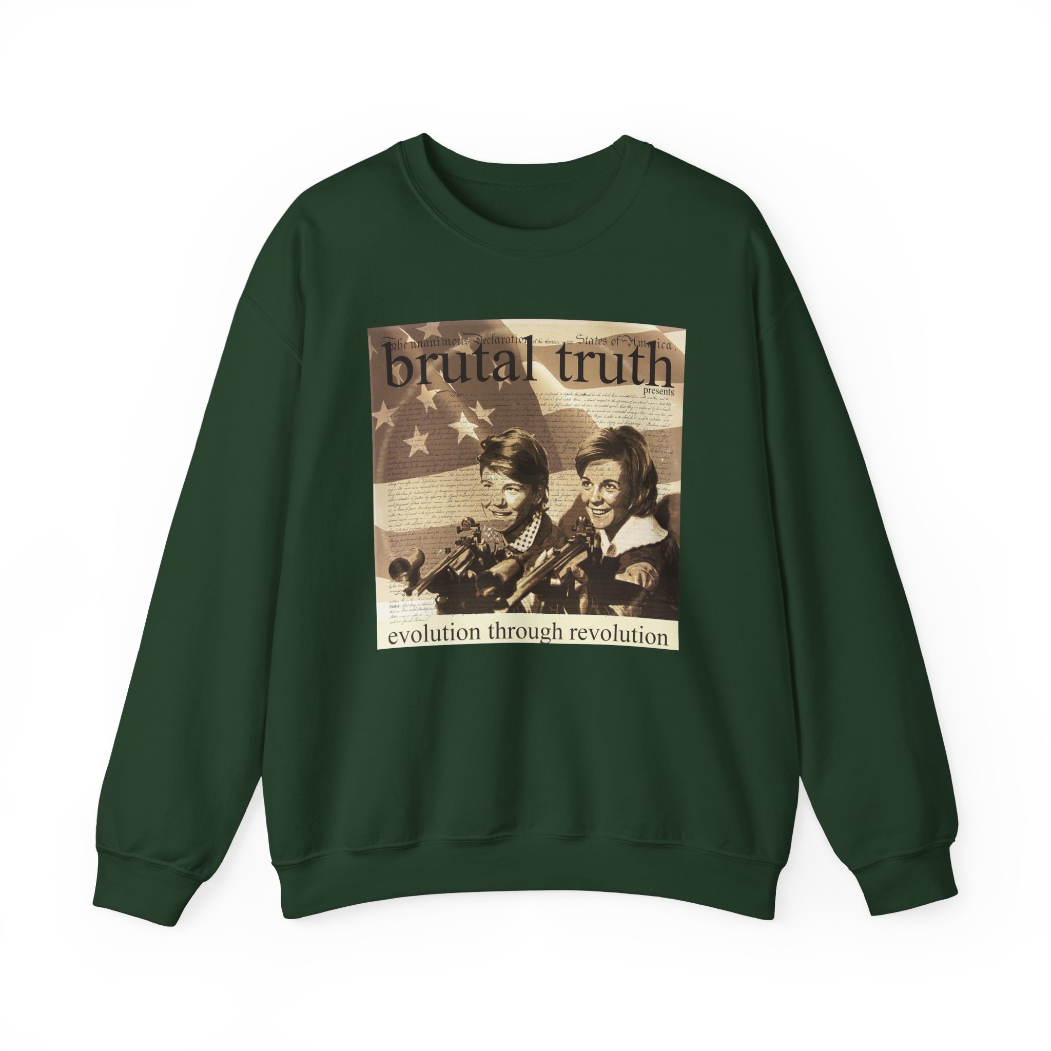 Brutal Truth Evolution Through Revolution Unisex Heavy Blend Crewneck Sweatshirt