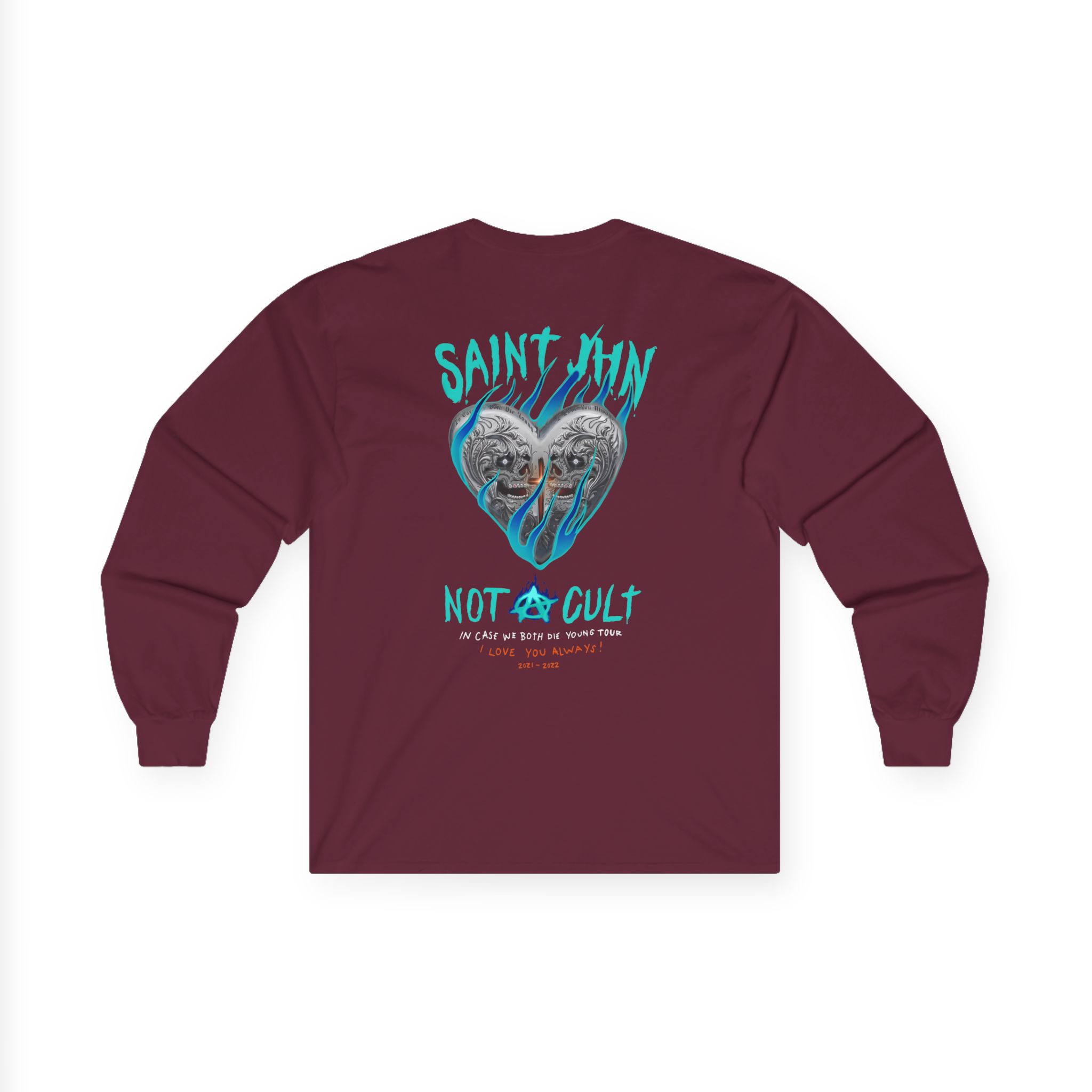 Saint Jhn Chromedd Hearts Icwbdy Unisex Ultra Cotton Long Sleeve Tee