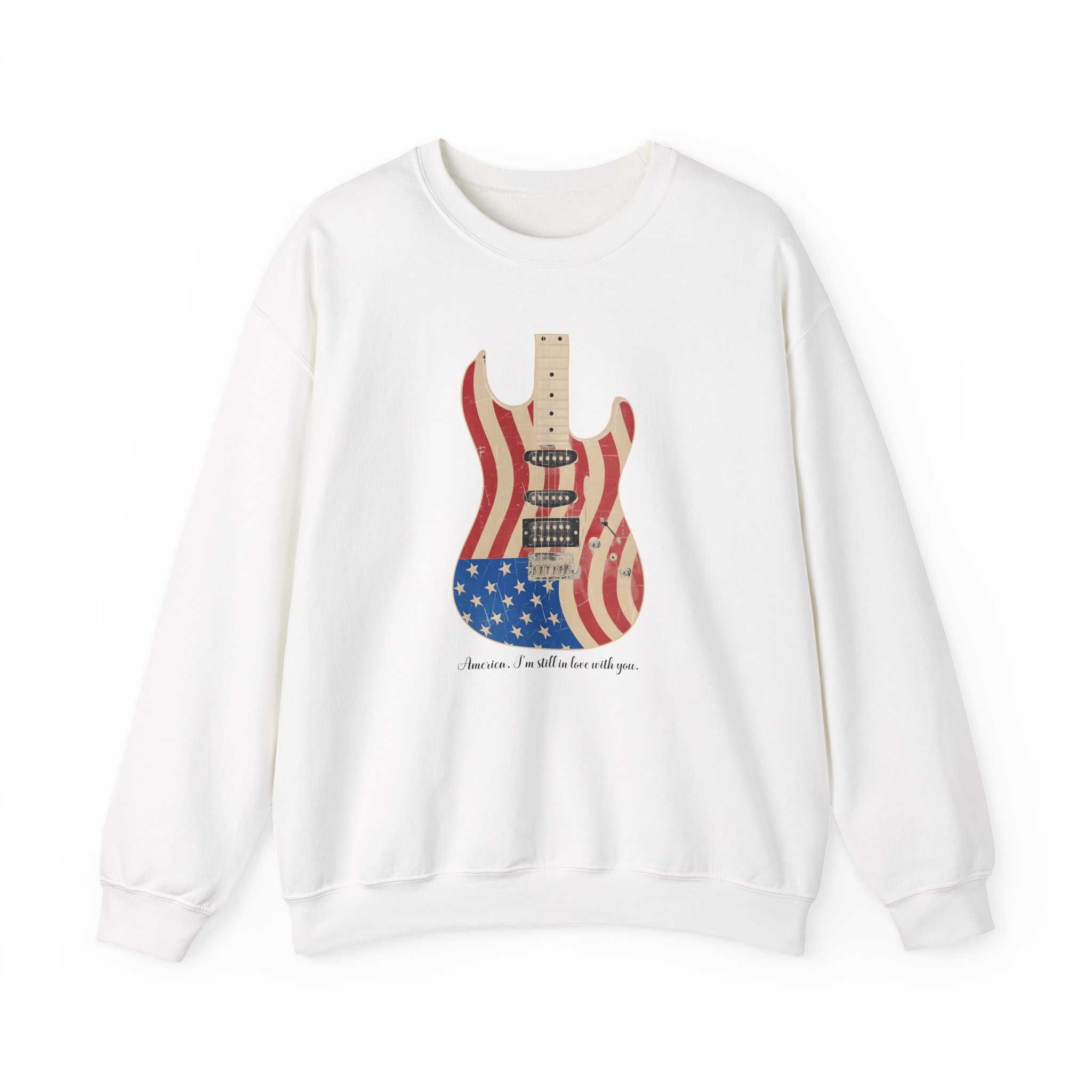 Clint Black Guitar Unisex Heavy Blendâ„¢ Crewneck Sweatshirt