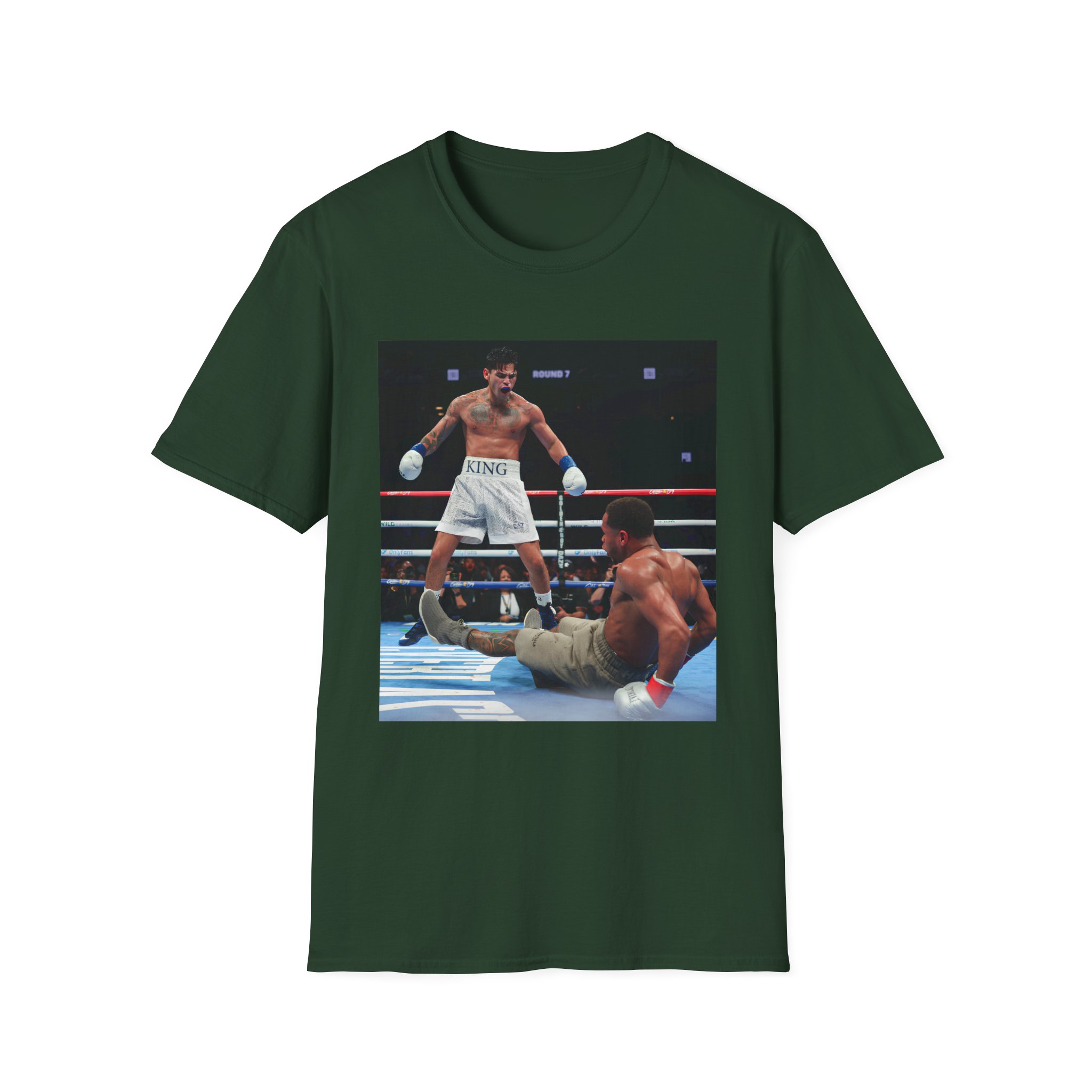 Ryan Garcia Knocks Down Devin Haney Unisex Softstyle T-Shirt