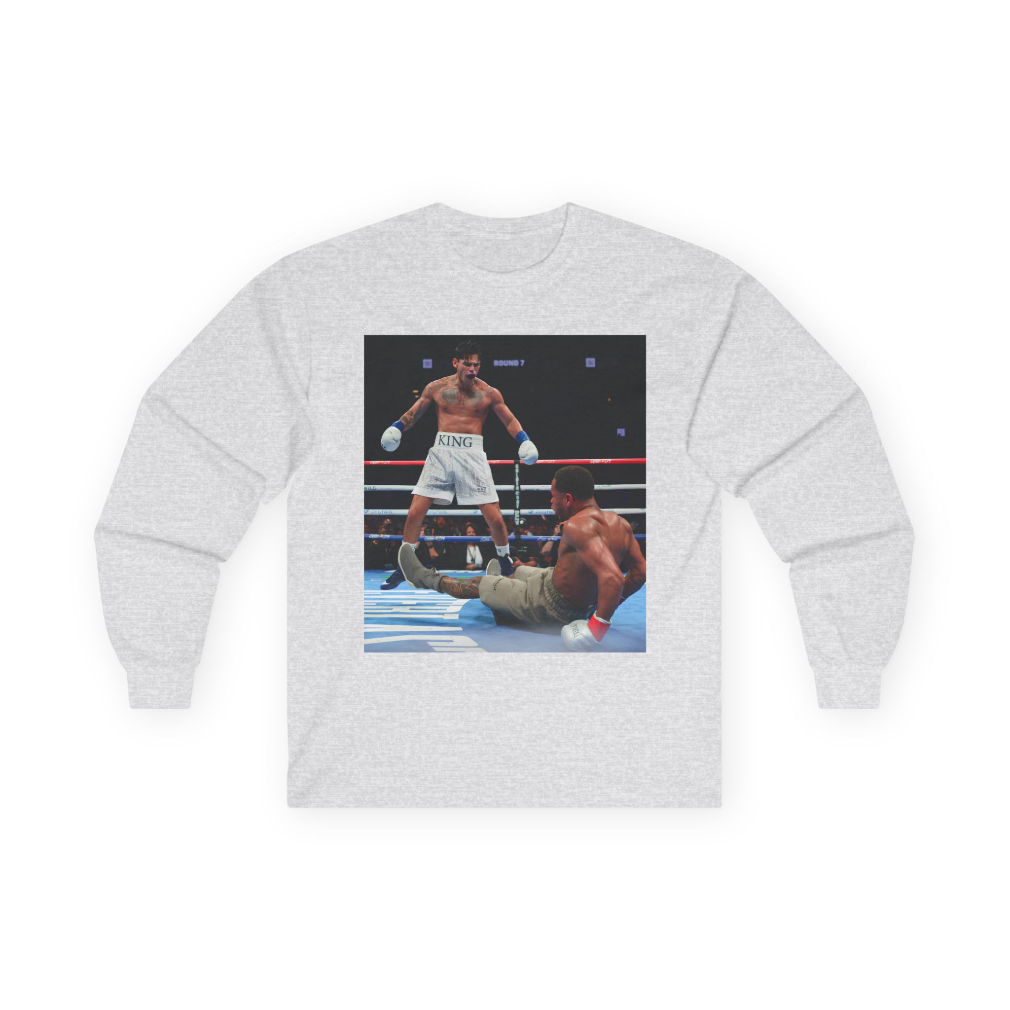 Ryan Garcia Knocks Down Devin Haney Unisex Ultra Cotton Long Sleeve Tee