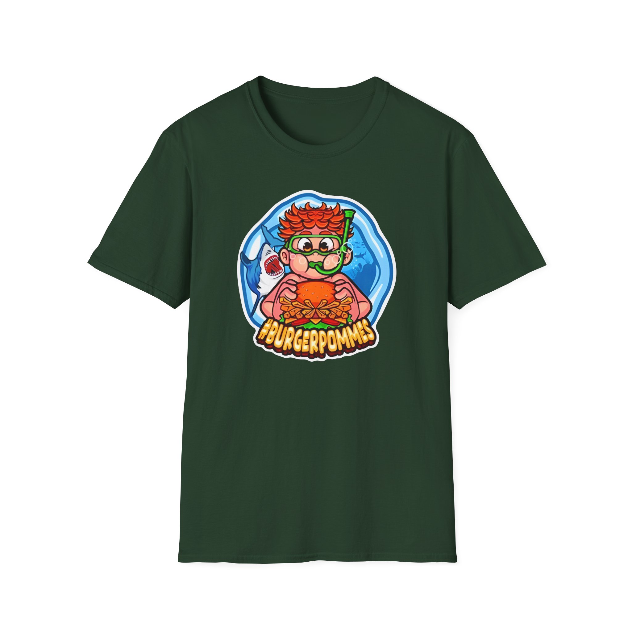 Burger Pommes Unisex Softstyle T-Shirt