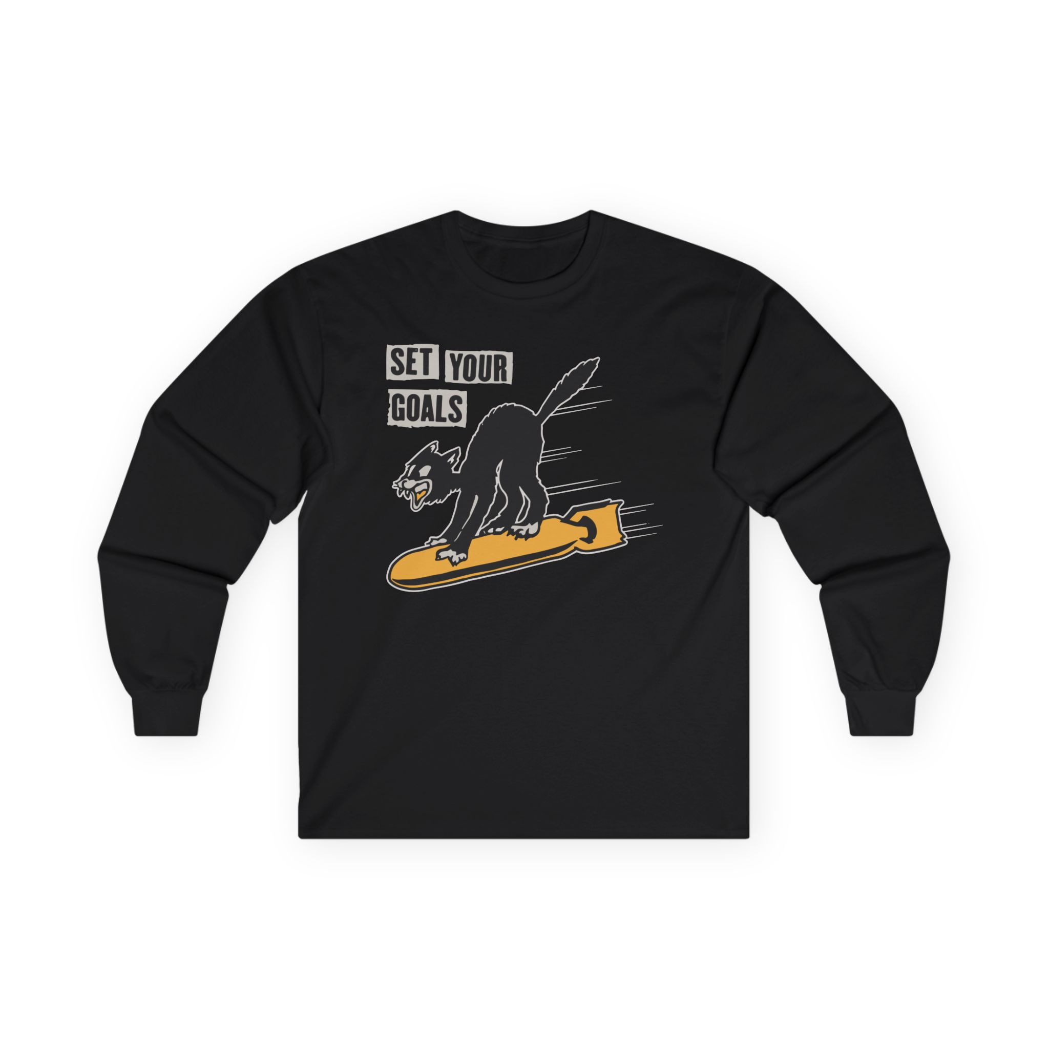 Set Your Goals Bomber Unisex Ultra Cotton Long Sleeve Tee