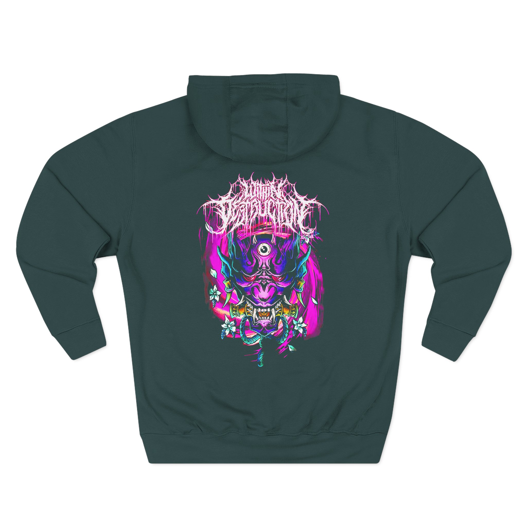 Within Destruction Demon Mask Three-Panel Fleece Hoodie
