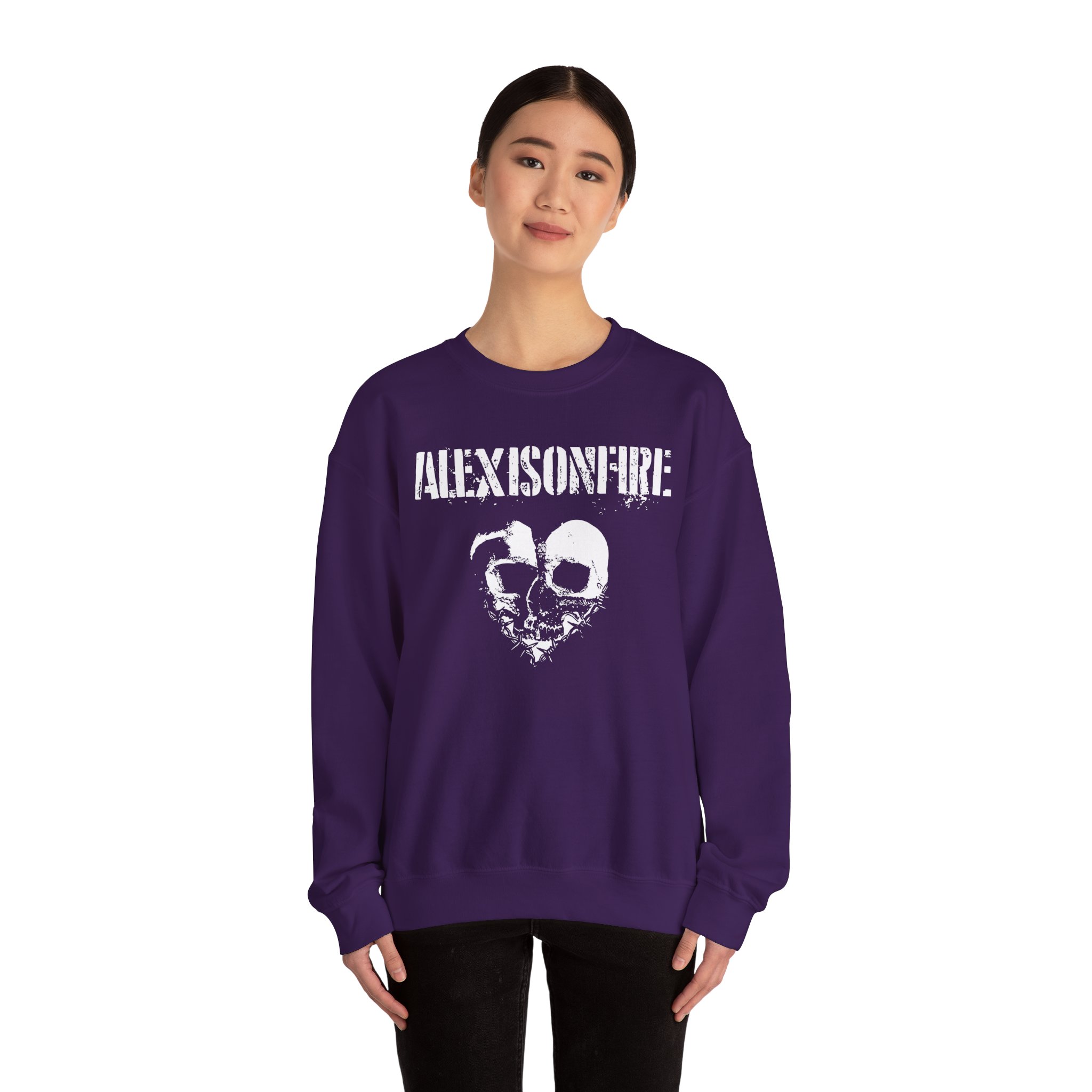 Alexisonfire Barbed Wire Heartskull Unisex Heavy Blendâ„¢ Crewneck Sweatshirt