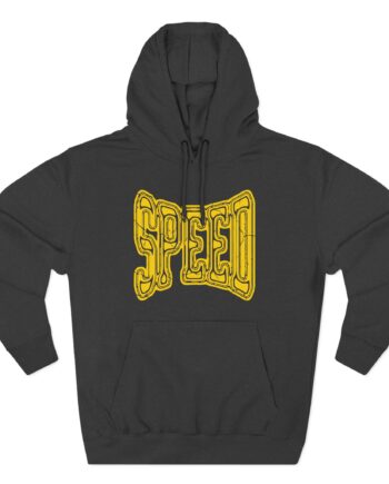 Ishowspeed Gold Logo Three-Panel Fleece Hoodie