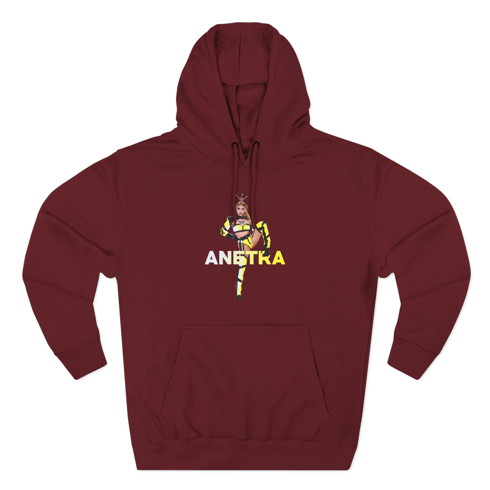 Anetra Three-Panel Fleece Hoodie