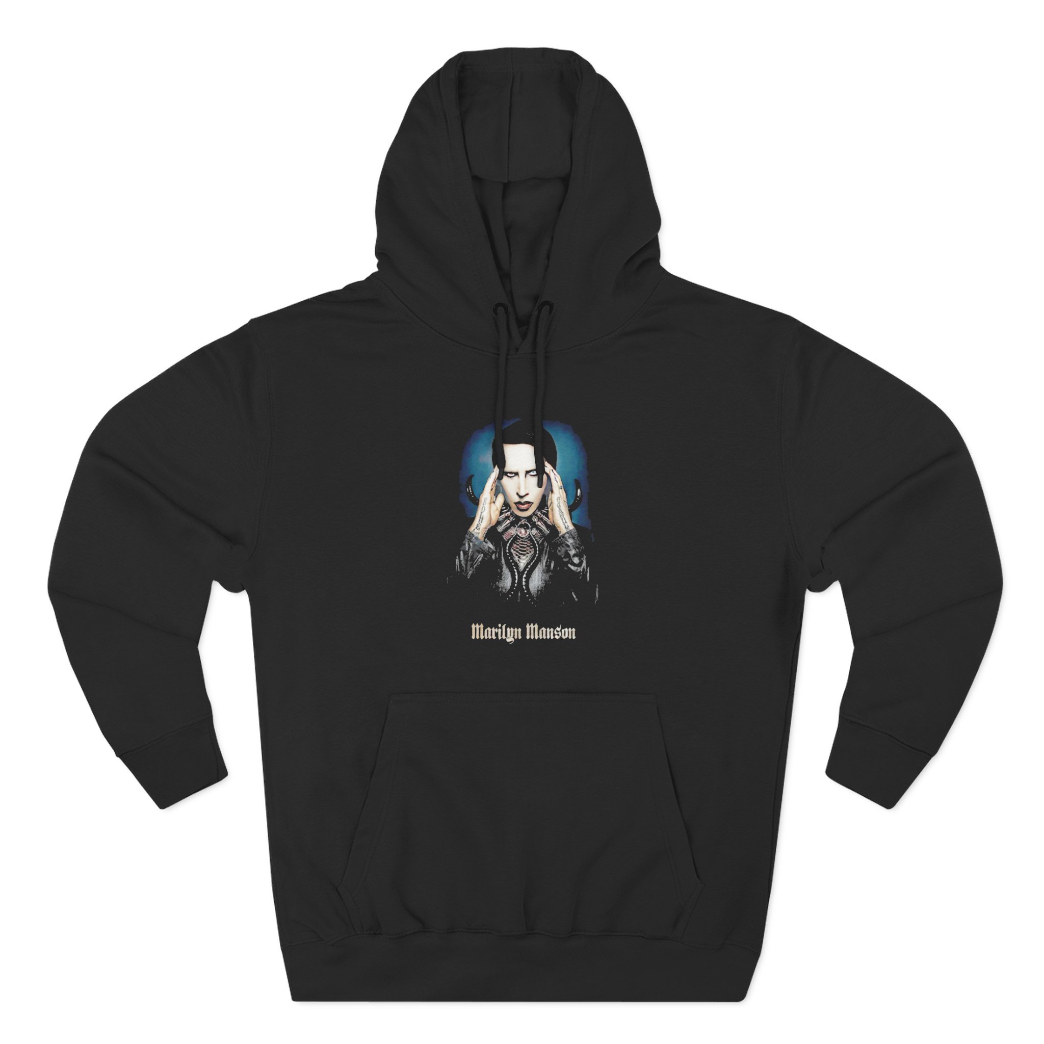 Marilyn Manson Psychic Horns Three-Panel Fleece Hoodie