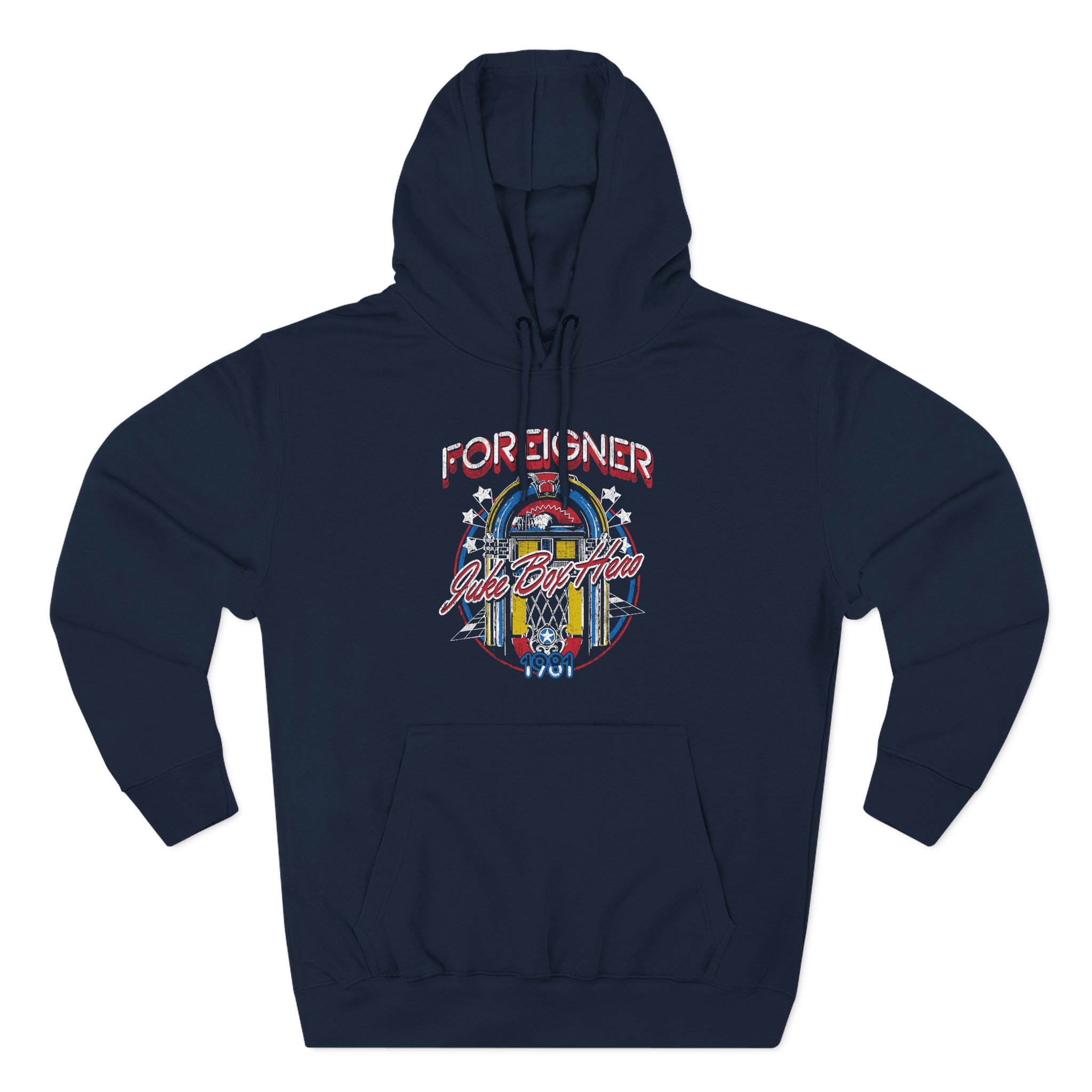 Foreigner Juke Box Hero Three-Panel Fleece Hoodie