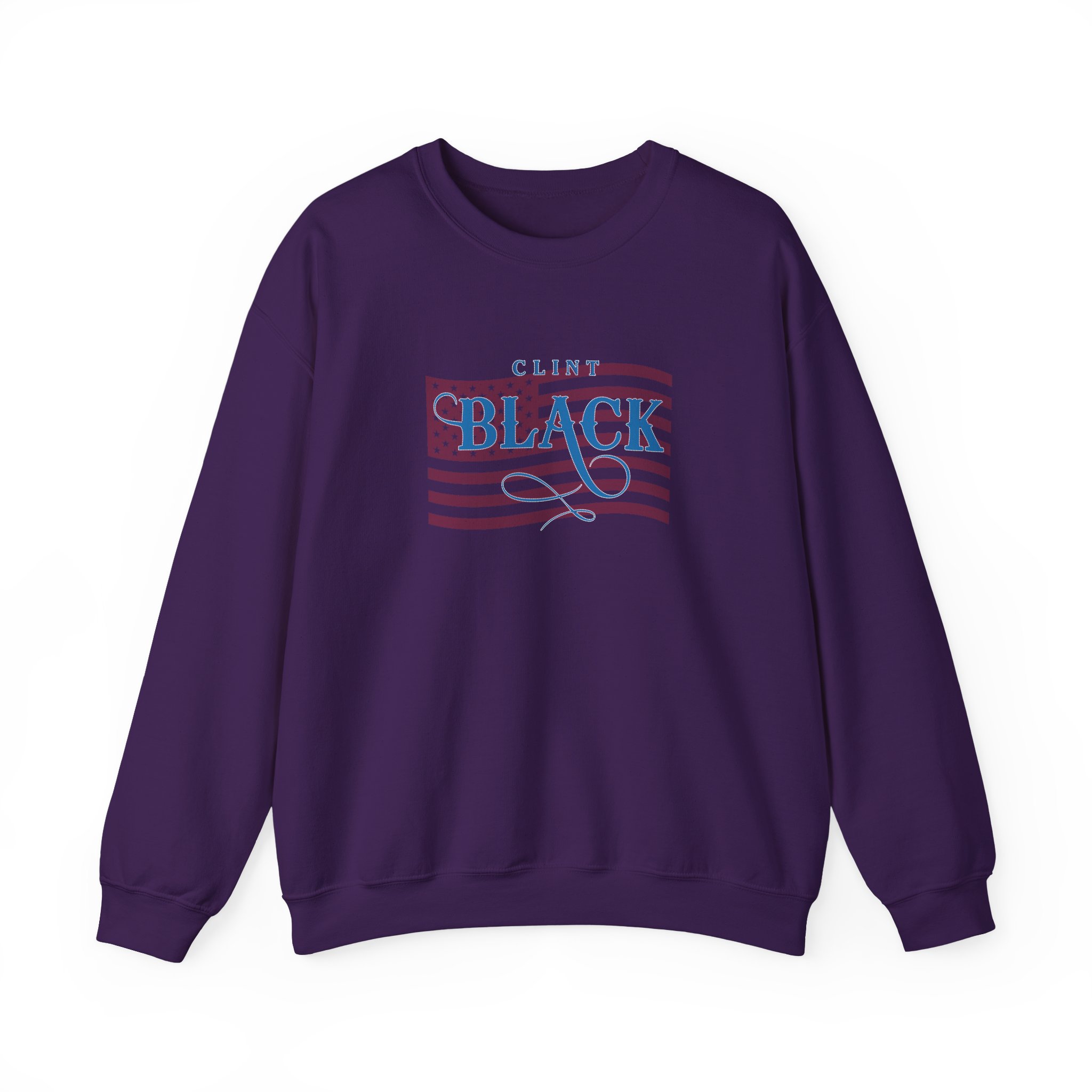 Clint Black Ladies Patriotic Bling Unisex Heavy Blendâ„¢ Crewneck Sweatshirt