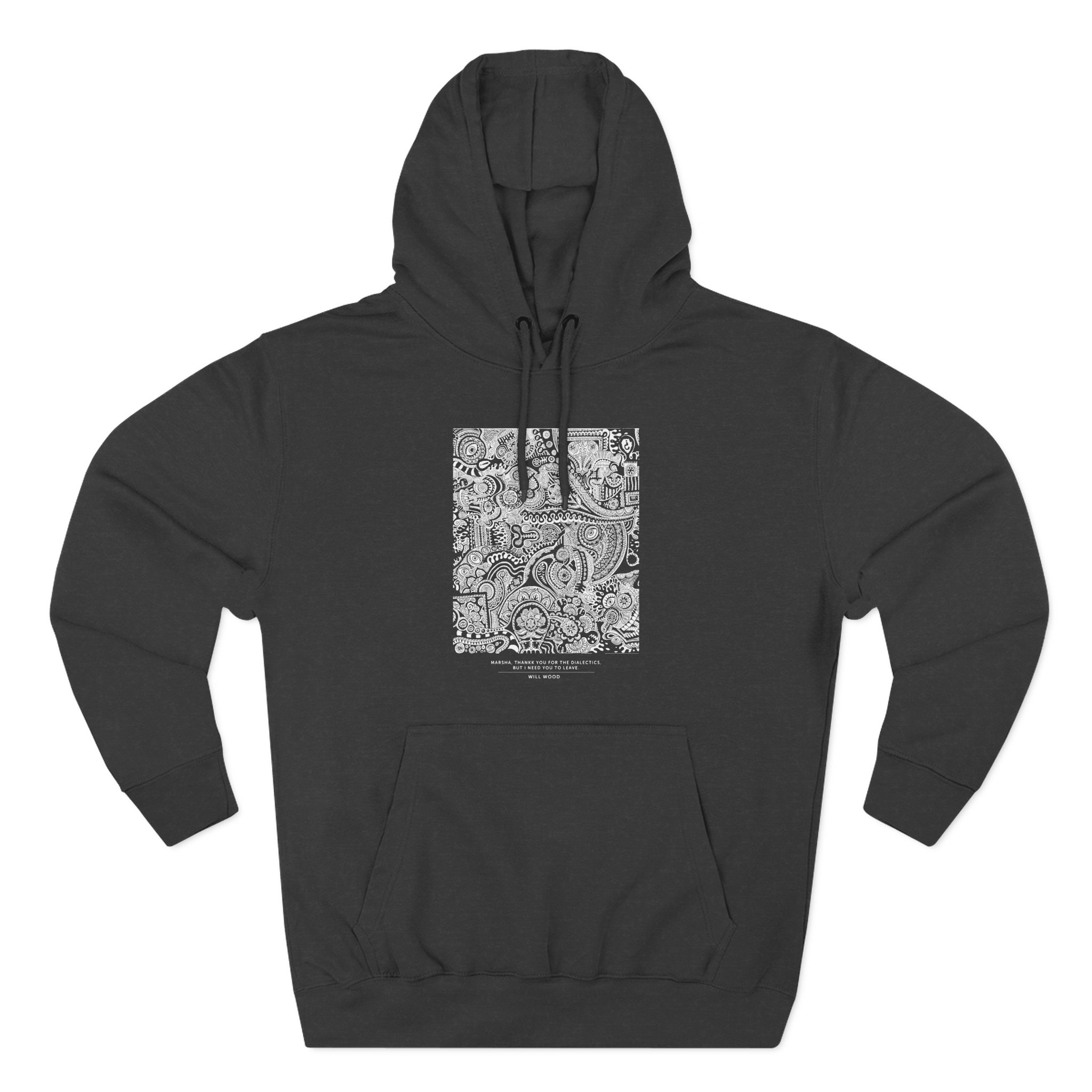 Will Wood Marsha, Thankk You... Three-Panel Fleece Hoodie