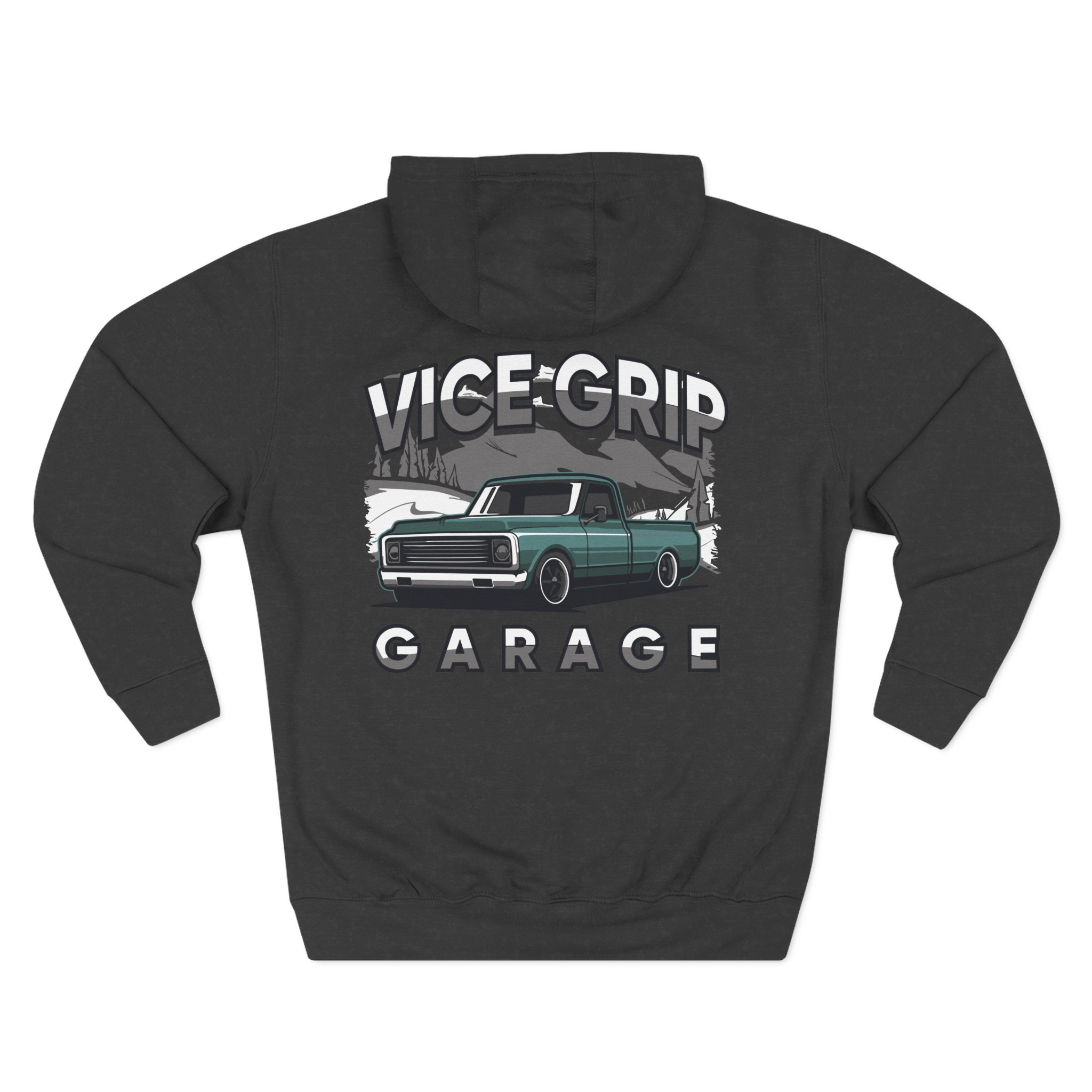 Vicegripgarage Winter Truck Three-Panel Fleece Hoodie