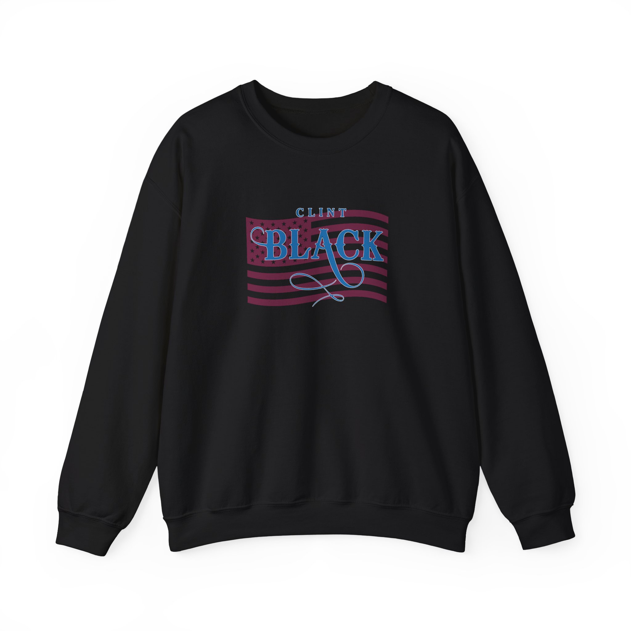 Clint Black Ladies Patriotic Bling Unisex Heavy Blendâ„¢ Crewneck Sweatshirt