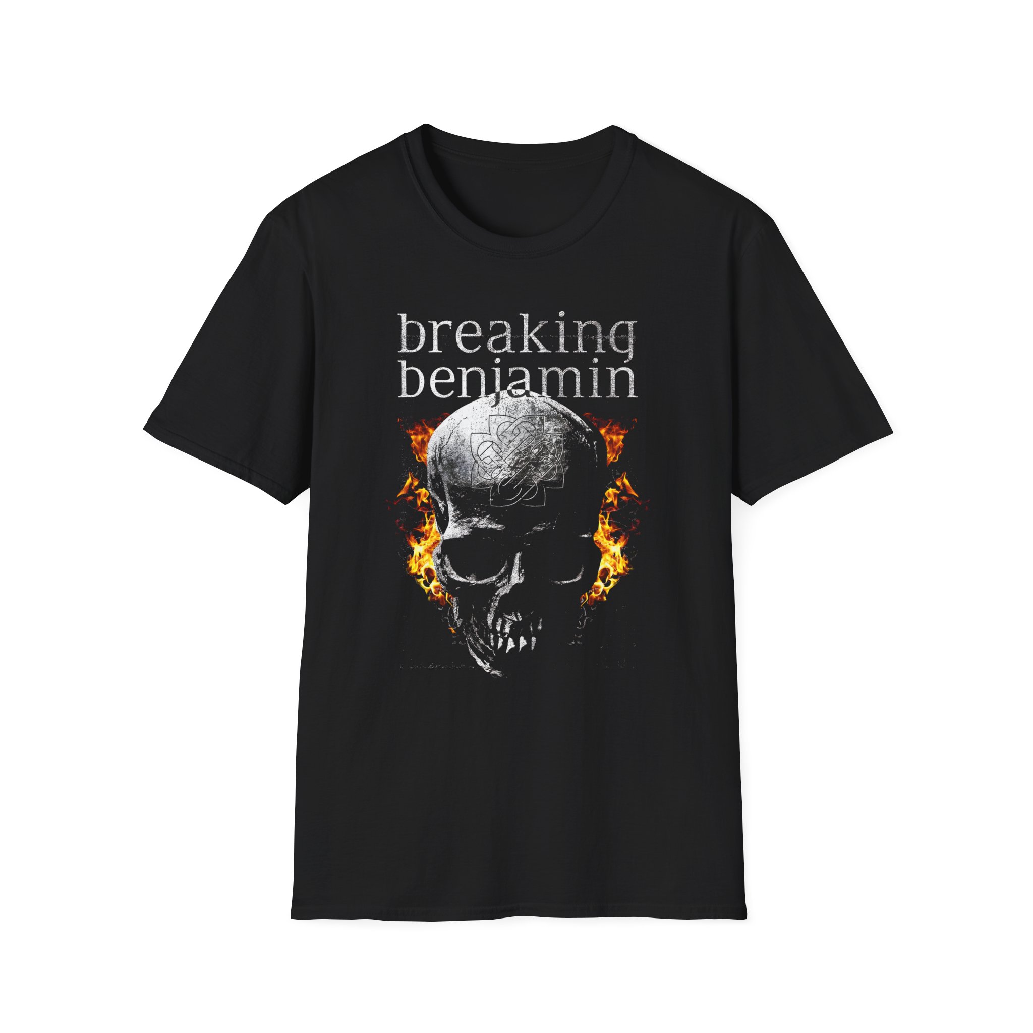 Breaking Benjamin Fire Skull Unisex Softstyle T-Shirt