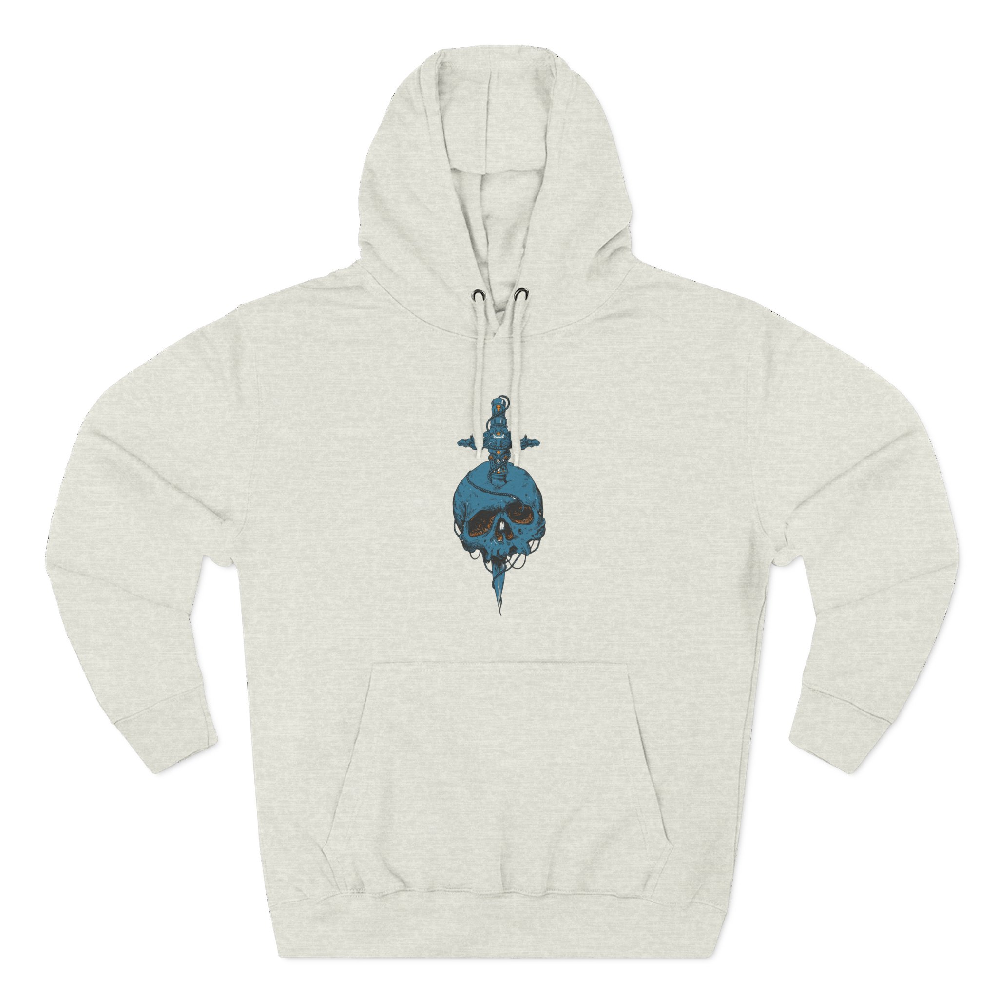 High on Fire Skull Knife Three-Panel Fleece Hoodie