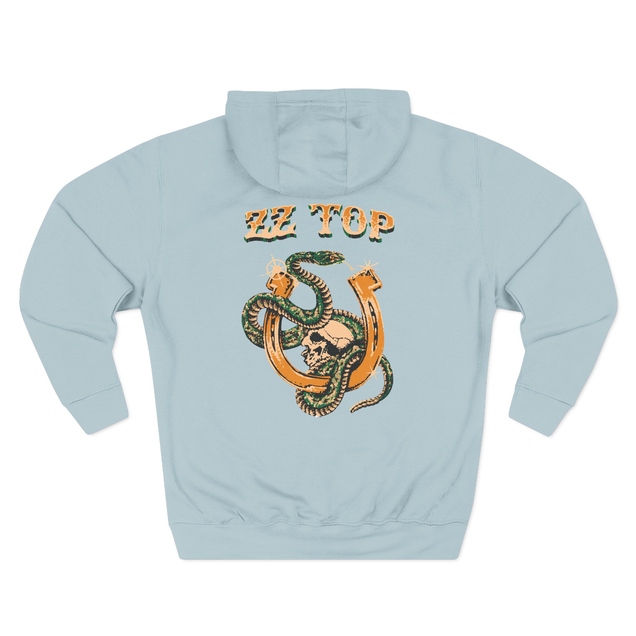ZZ Top Snake Skull Three-Panel Fleece Hoodie