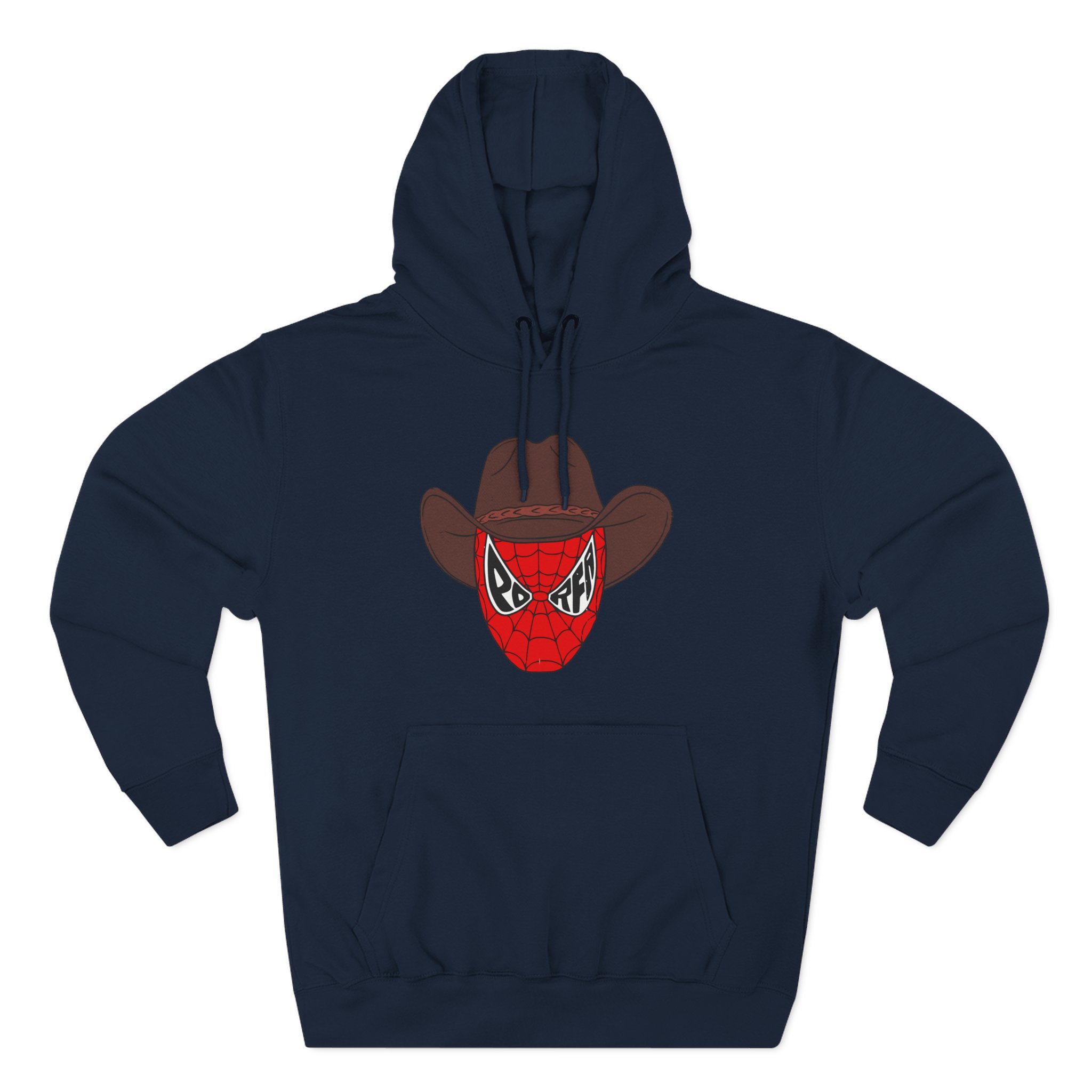 Porfa Spider Man Cowboy Hat Three-Panel Fleece Hoodie