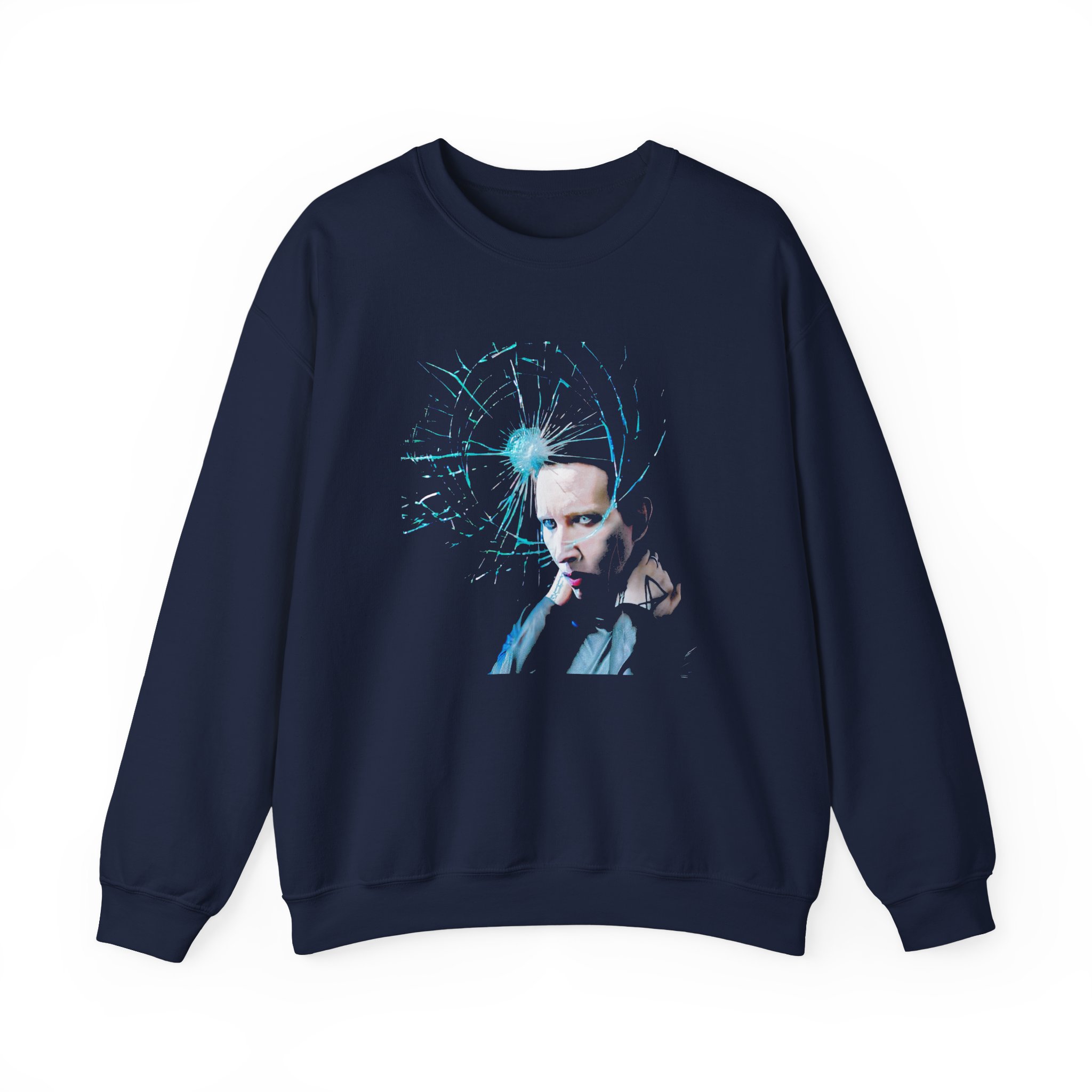 Marilyn Manson Shattered Unisex Heavy Blendâ„¢ Crewneck Sweatshirt