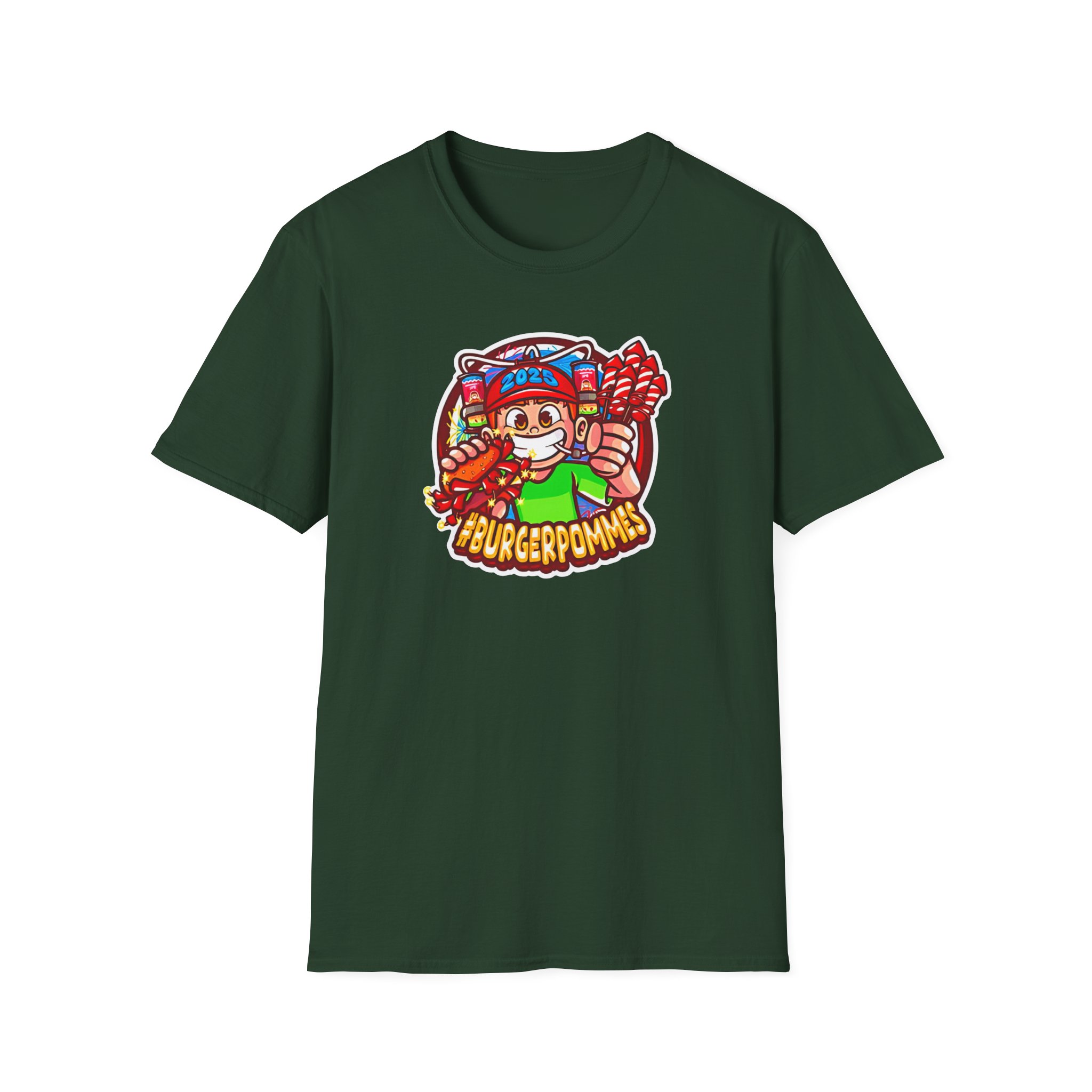 Burger Pommes Unisex Softstyle T-Shirt