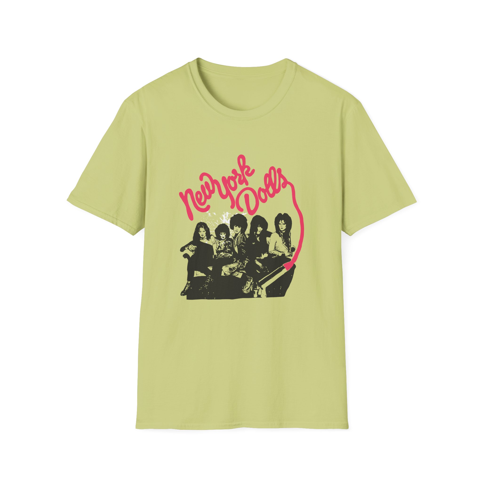 New York Dolls Lipstick Logo Unisex Softstyle T-Shirt
