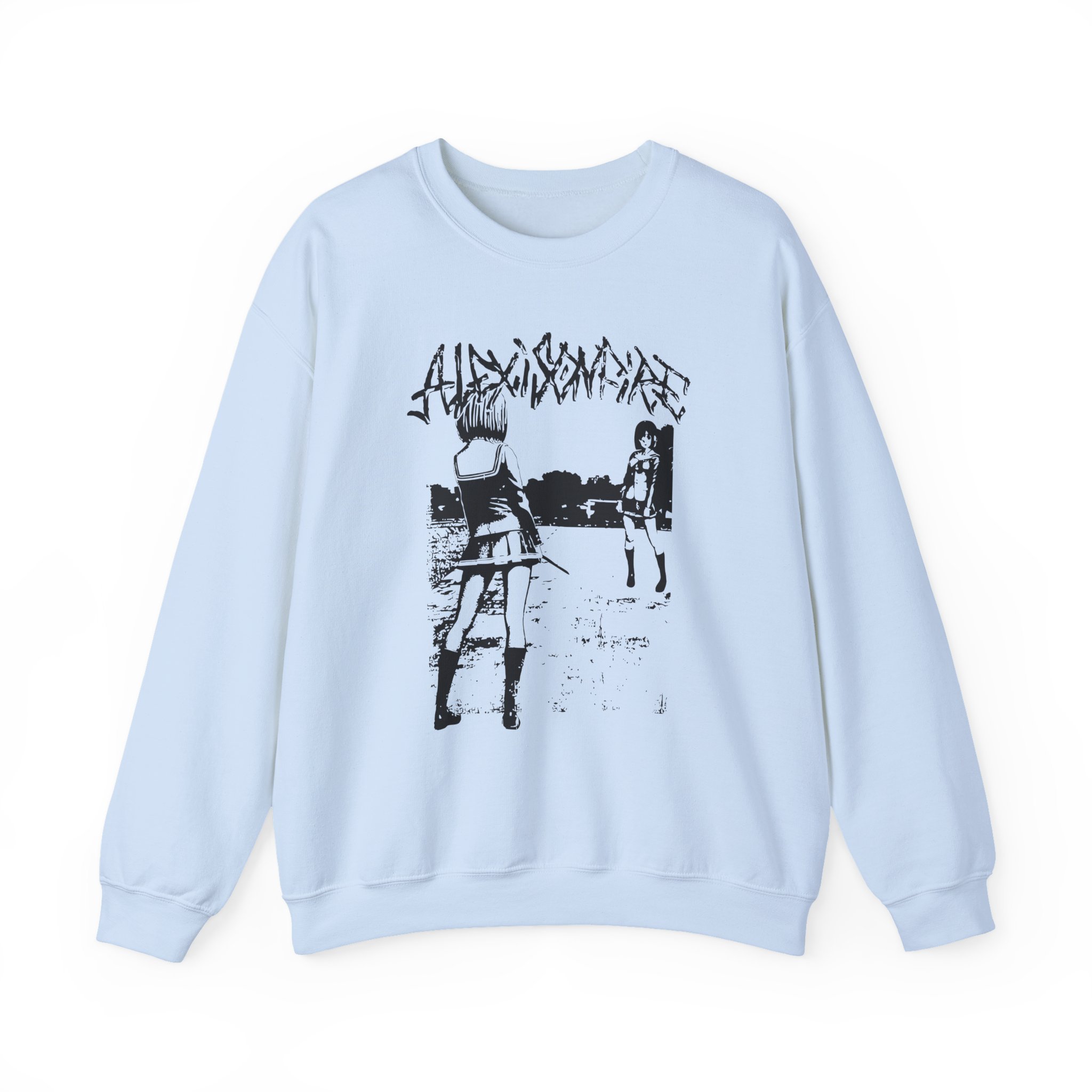 Alexisonfire Anime Knife Fight Unisex Heavy Blendâ„¢ Crewneck Sweatshirt