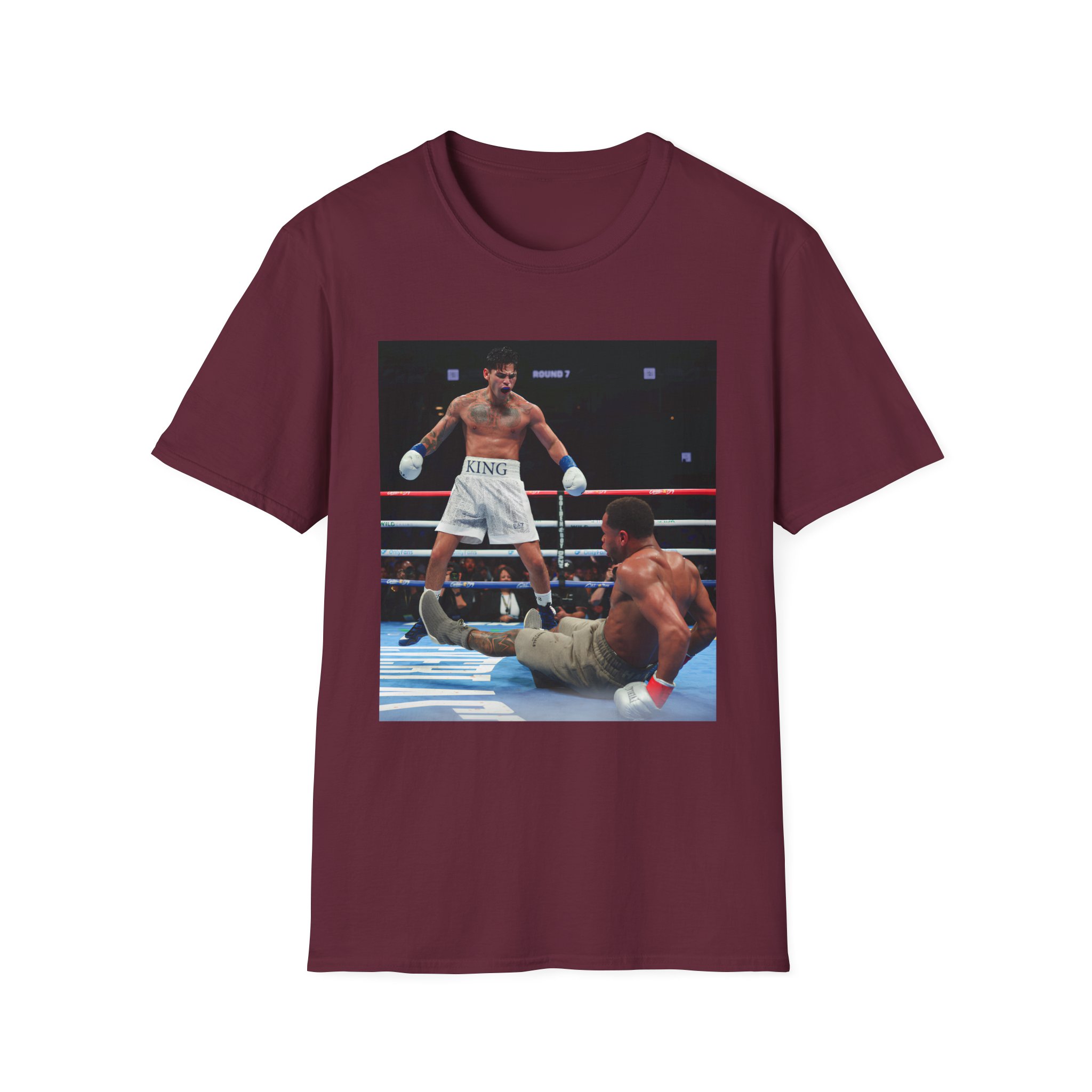 Ryan Garcia Knocks Down Devin Haney Unisex Softstyle T-Shirt