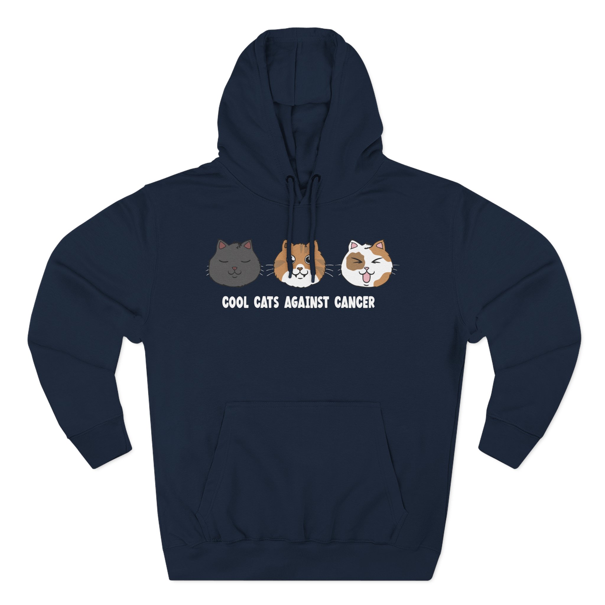 Lilsimsie Cool Cats Against Cancer Three-Panel Fleece Hoodie