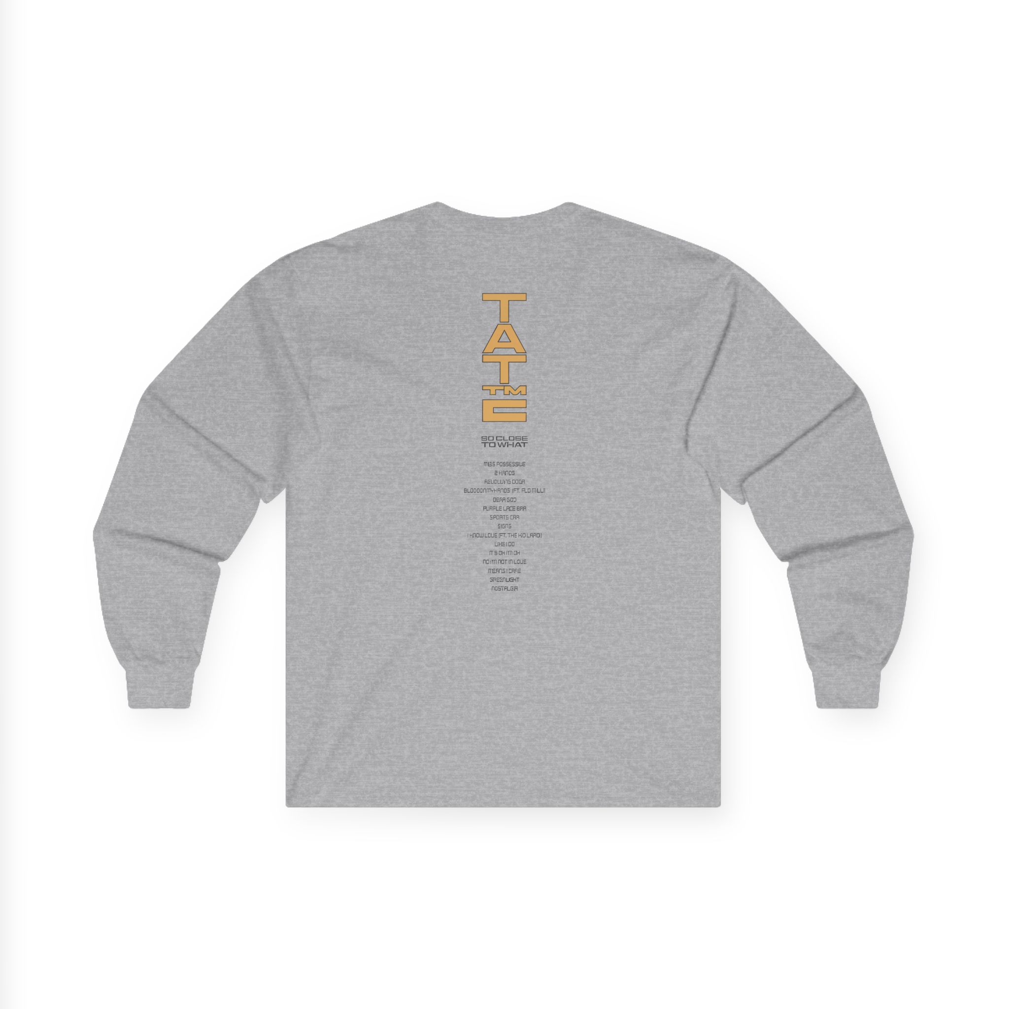 Tate Mcrae Tracklist Unisex Ultra Cotton Long Sleeve Tee