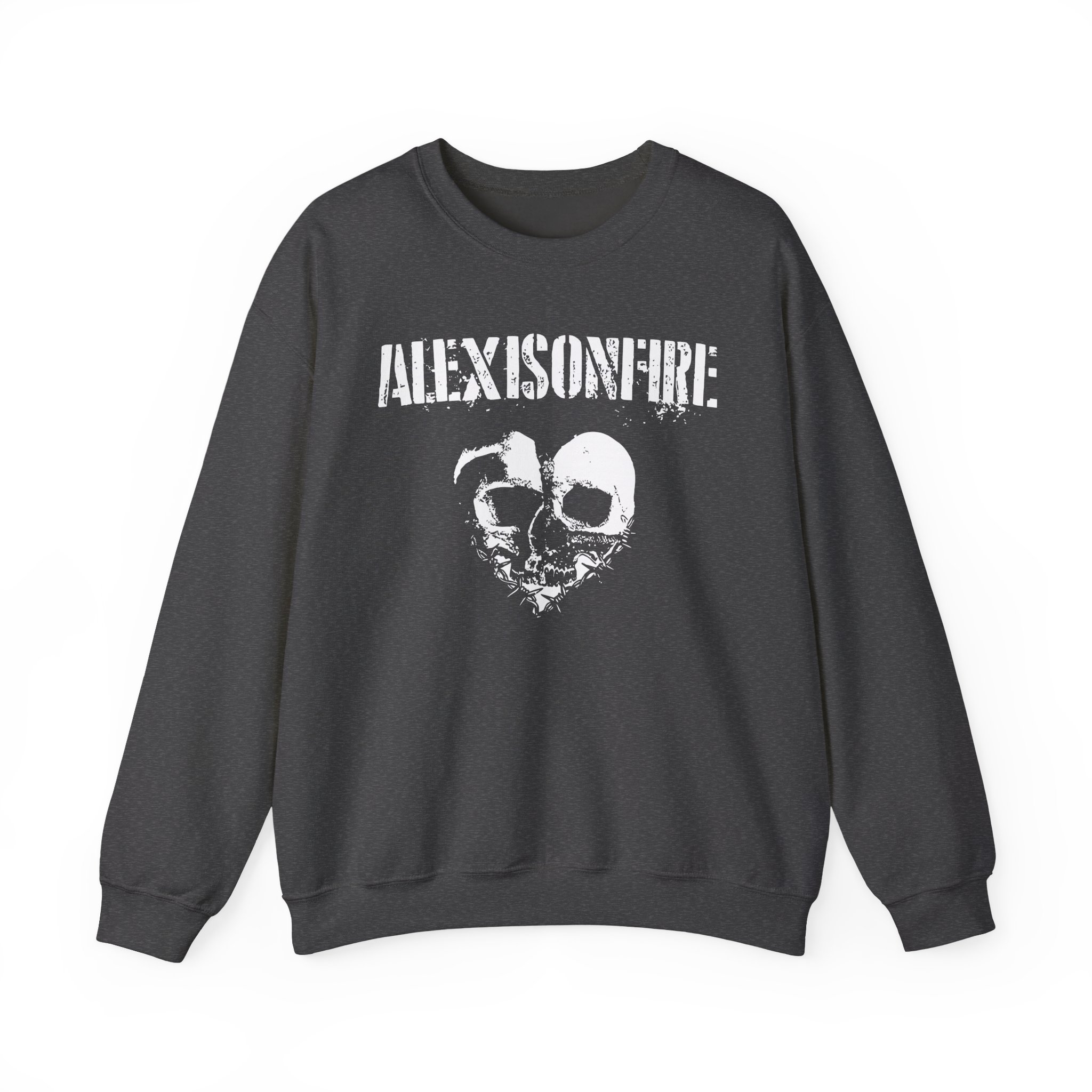 Alexisonfire Barbed Wire Heartskull Unisex Heavy Blendâ„¢ Crewneck Sweatshirt