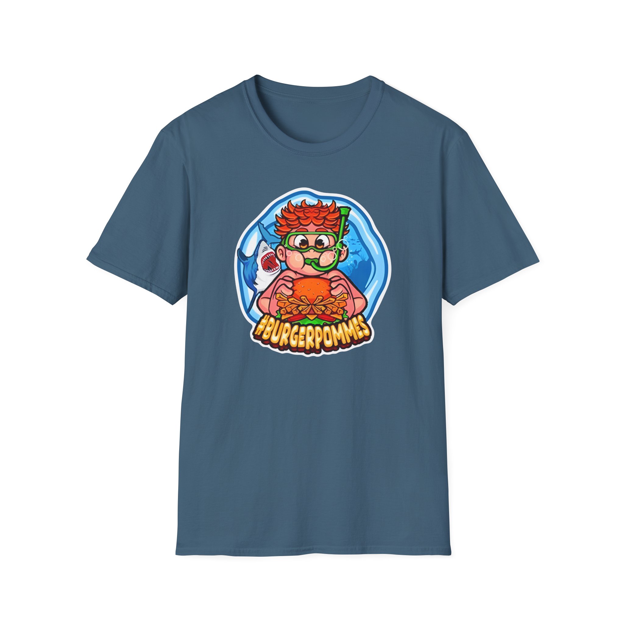 Burger Pommes Unisex Softstyle T-Shirt