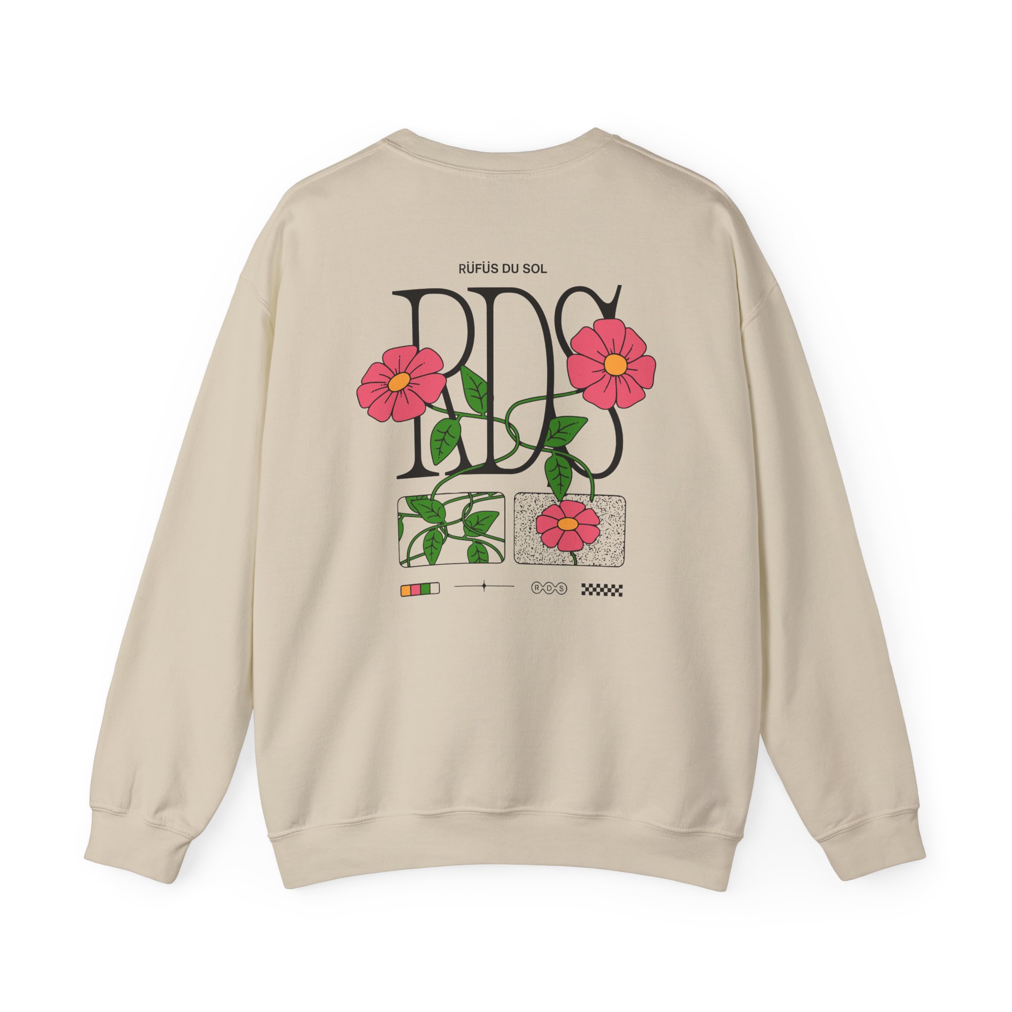 Rufus Du Sol Flower Ecru Unisex Heavy Blendâ„¢ Crewneck Sweatshirt