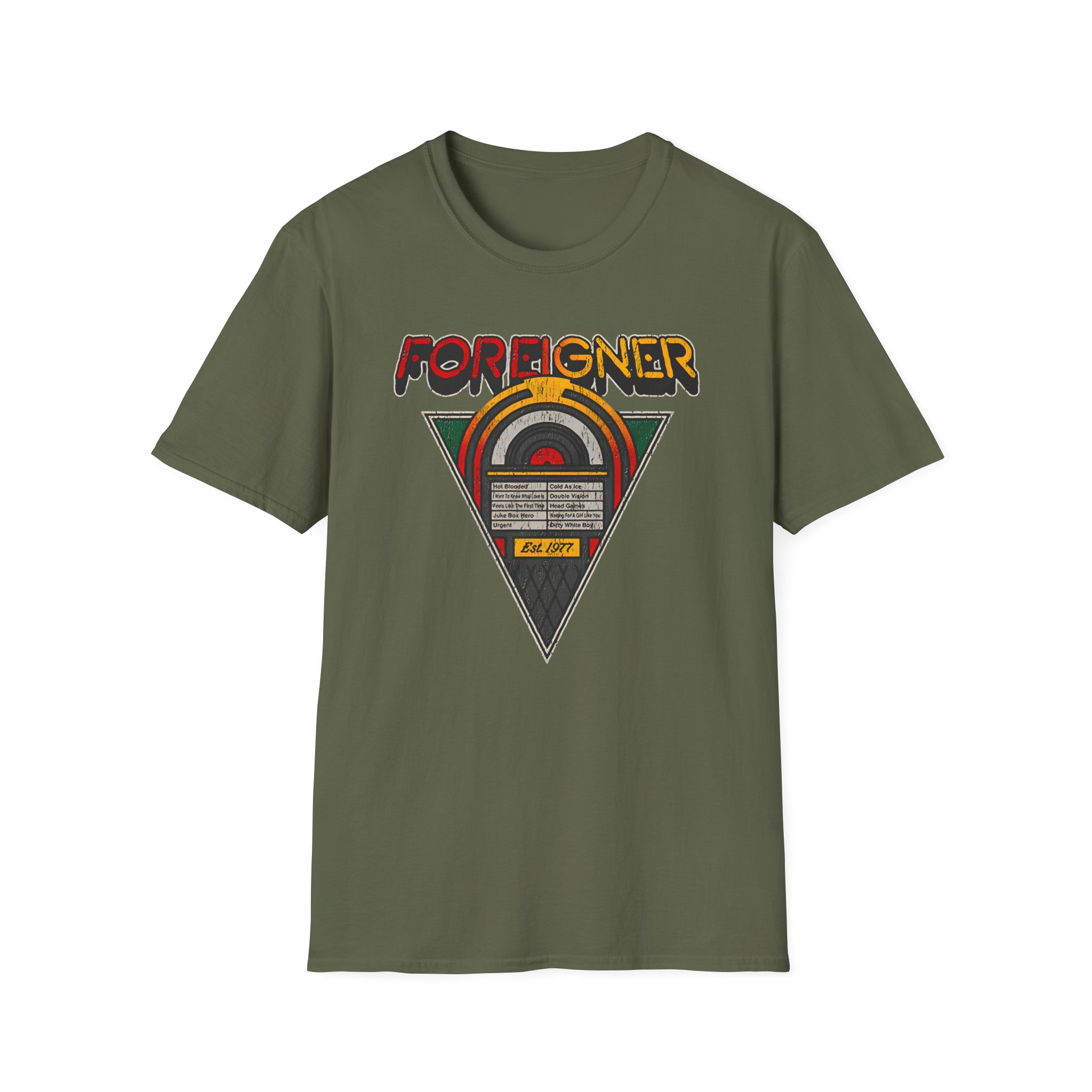 Foreigner Juke Box Unisex Softstyle T-Shirt