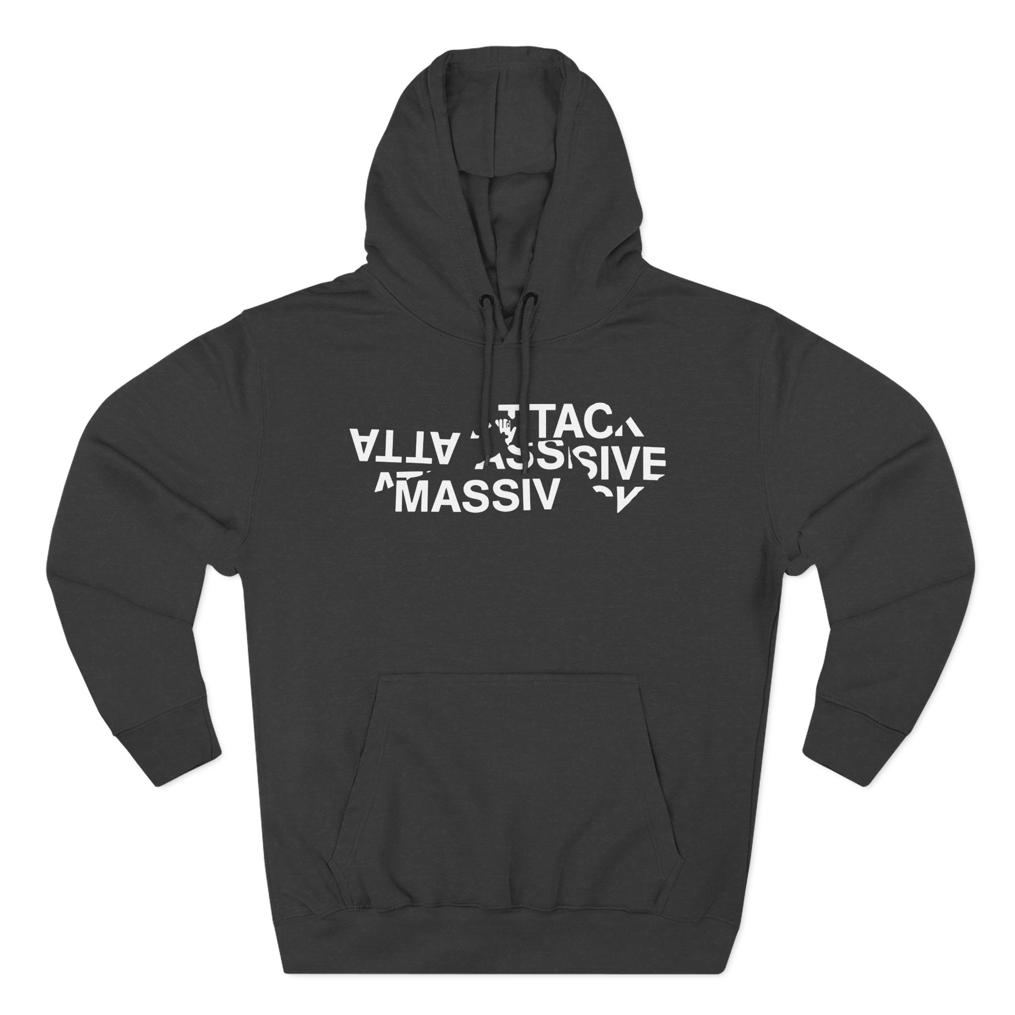 Massive Attack Fractured Logo Three-Panel Fleece Hoodie