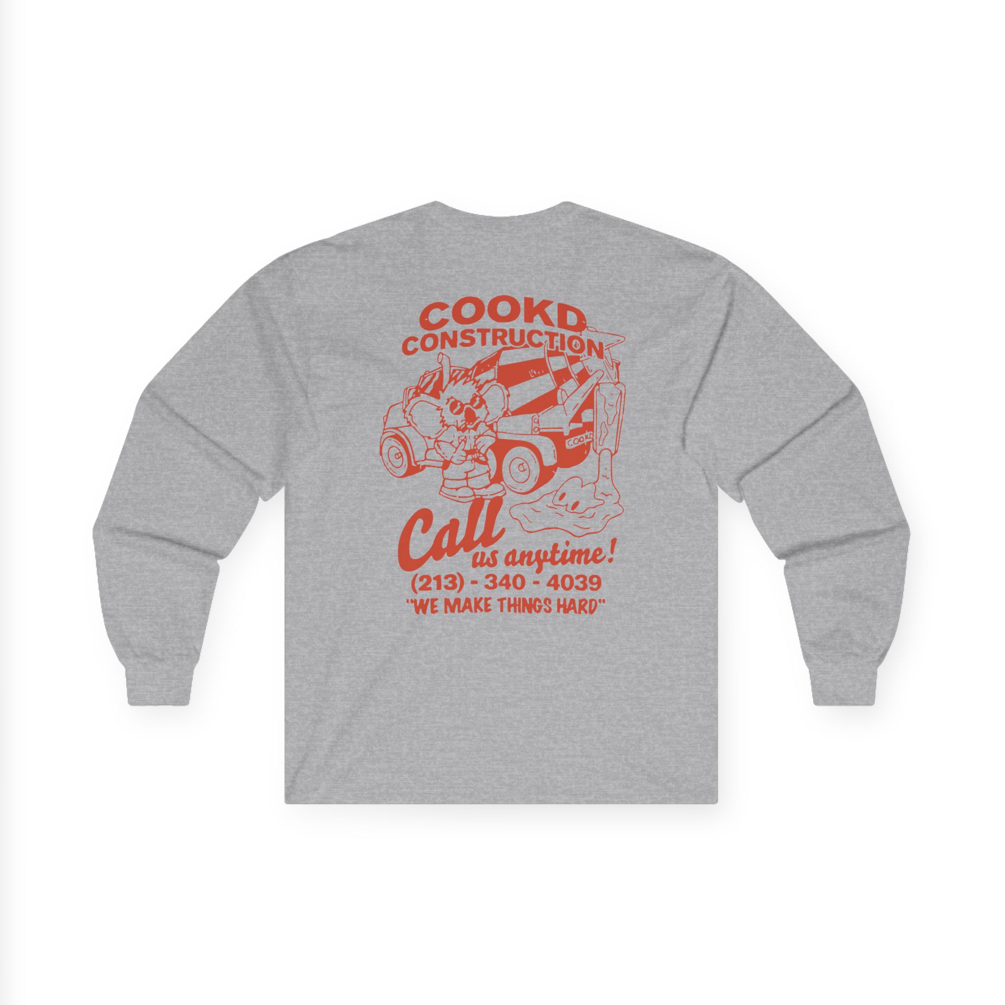 Cookd Construction Koala Unisex Ultra Cotton Long Sleeve Tee