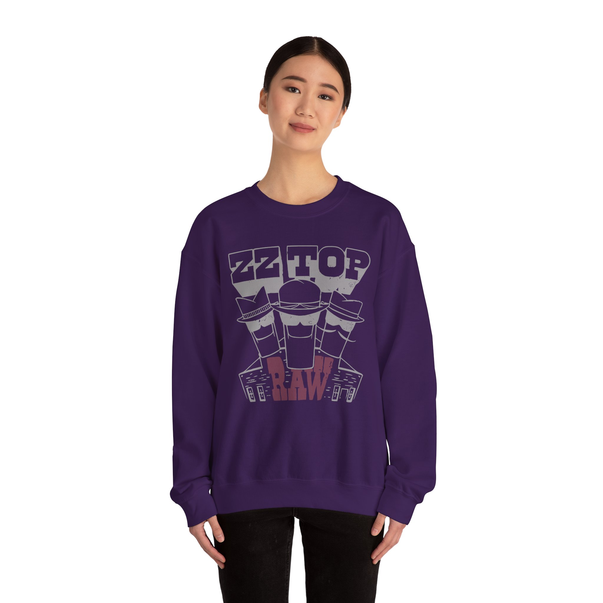 Zz Top Raw Unisex Heavy Blendâ„¢ Crewneck Sweatshirt