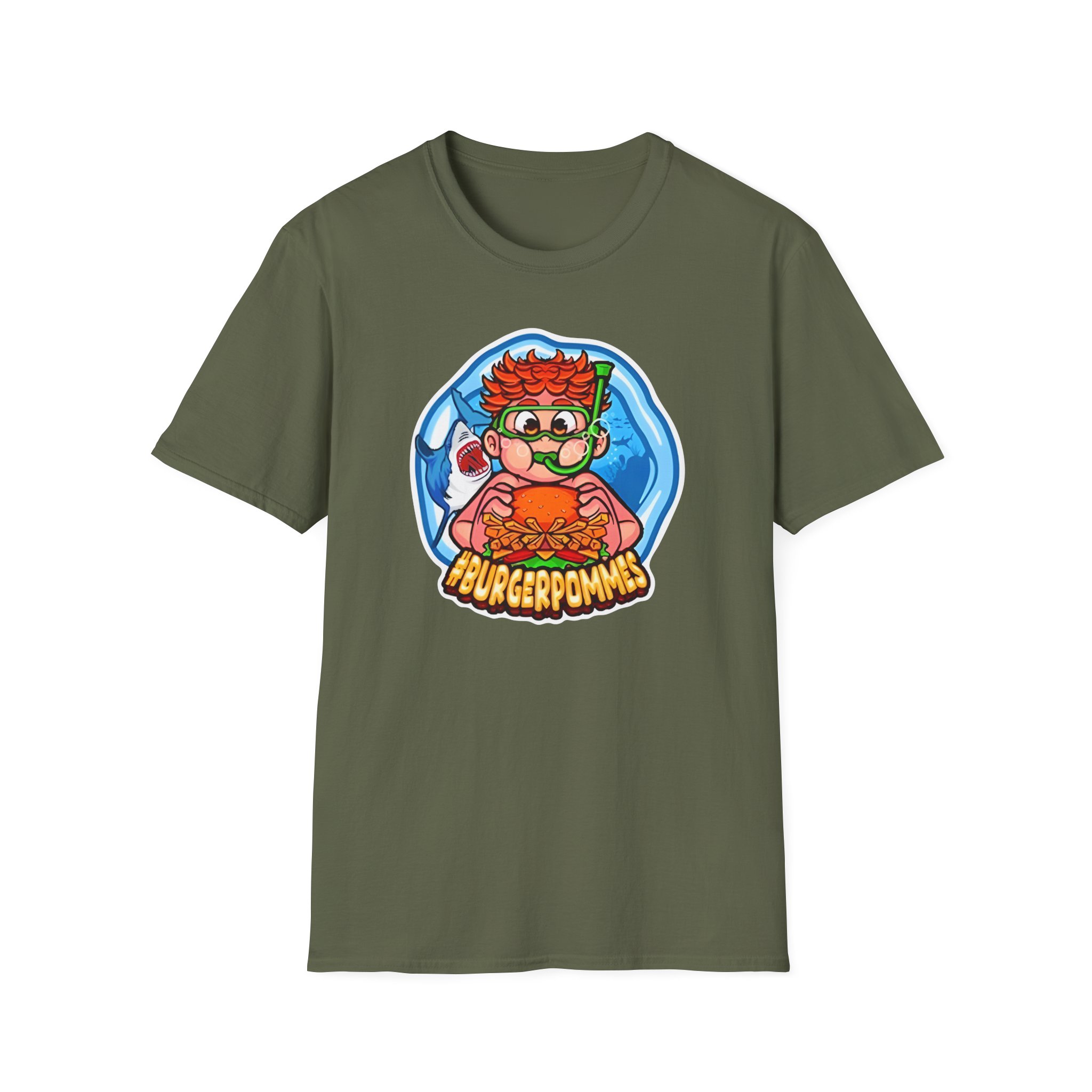 Burger Pommes Unisex Softstyle T-Shirt