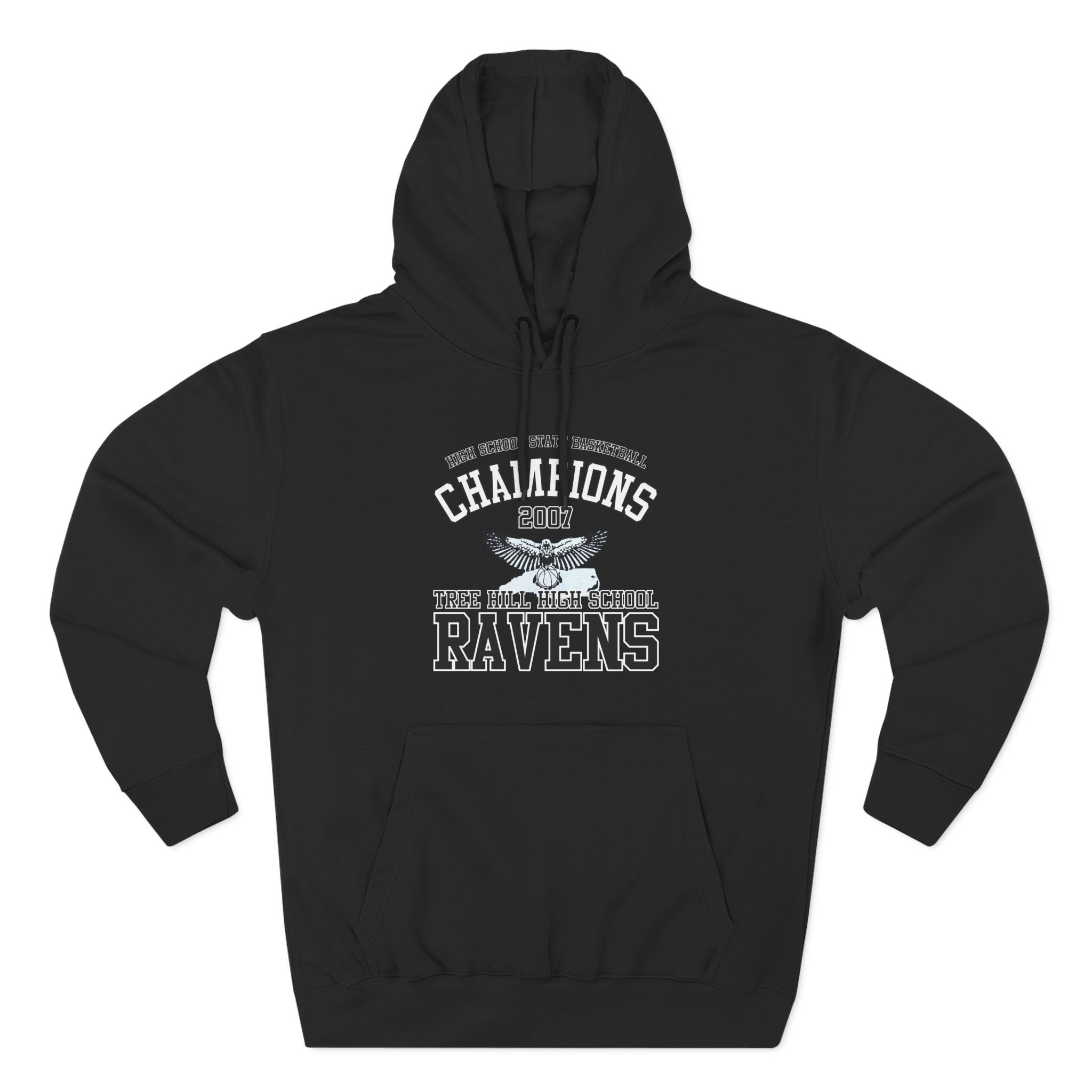 Tree Hill Ravens High School Champions One Tree Hill Three-Panel Fleece Hoodie