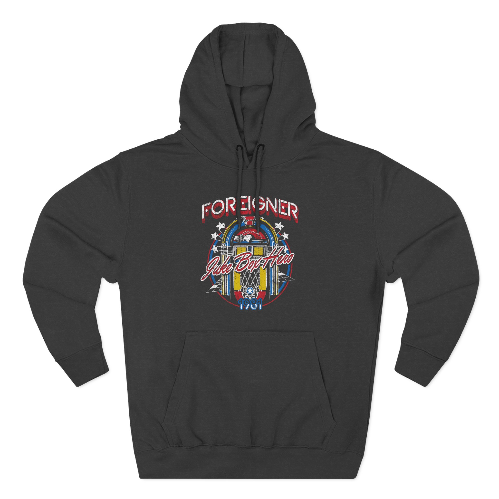 Foreigner Juke Box Hero Three-Panel Fleece Hoodie