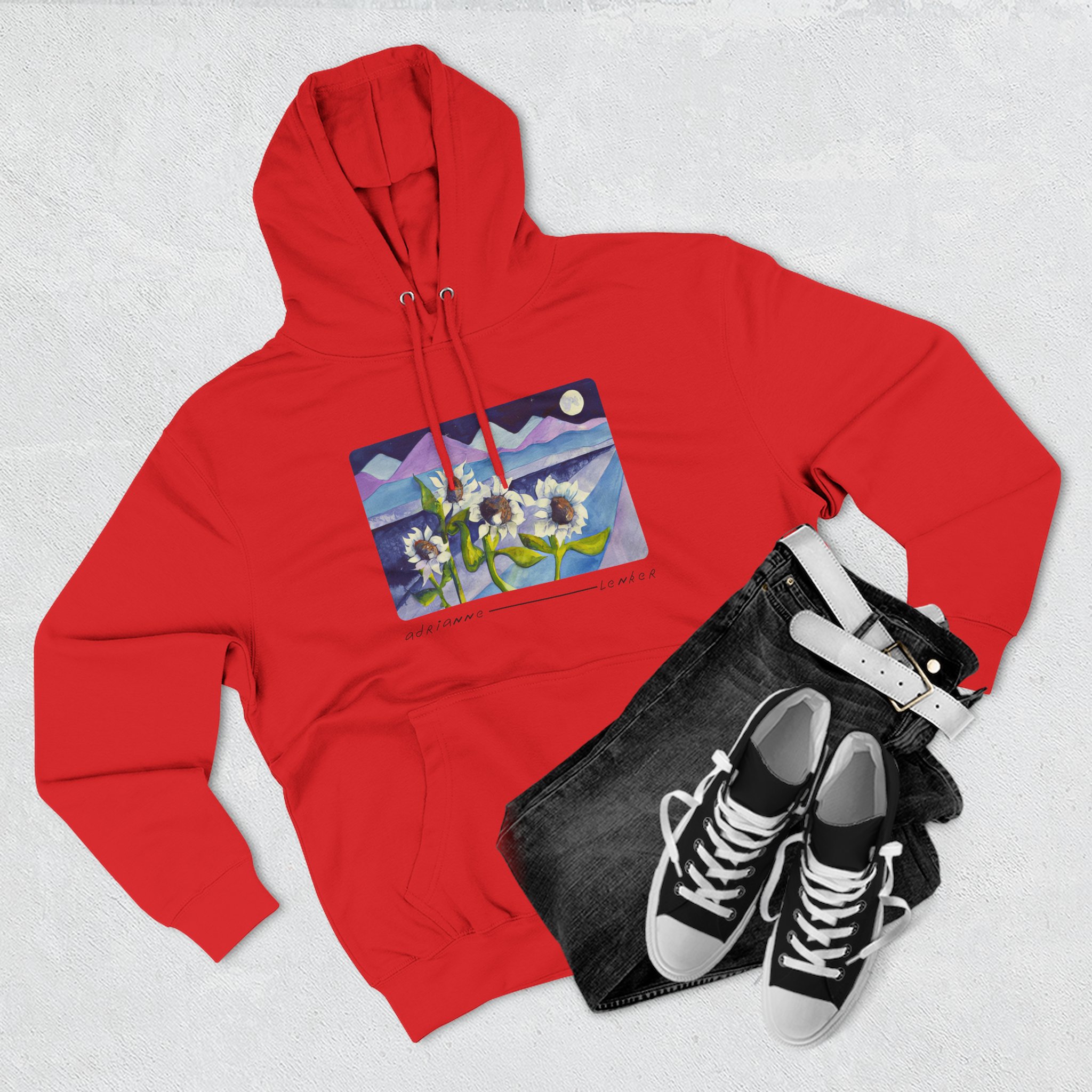 Adrianne Lenker Mema Moonflowers Three-panel Fleece Hoodie