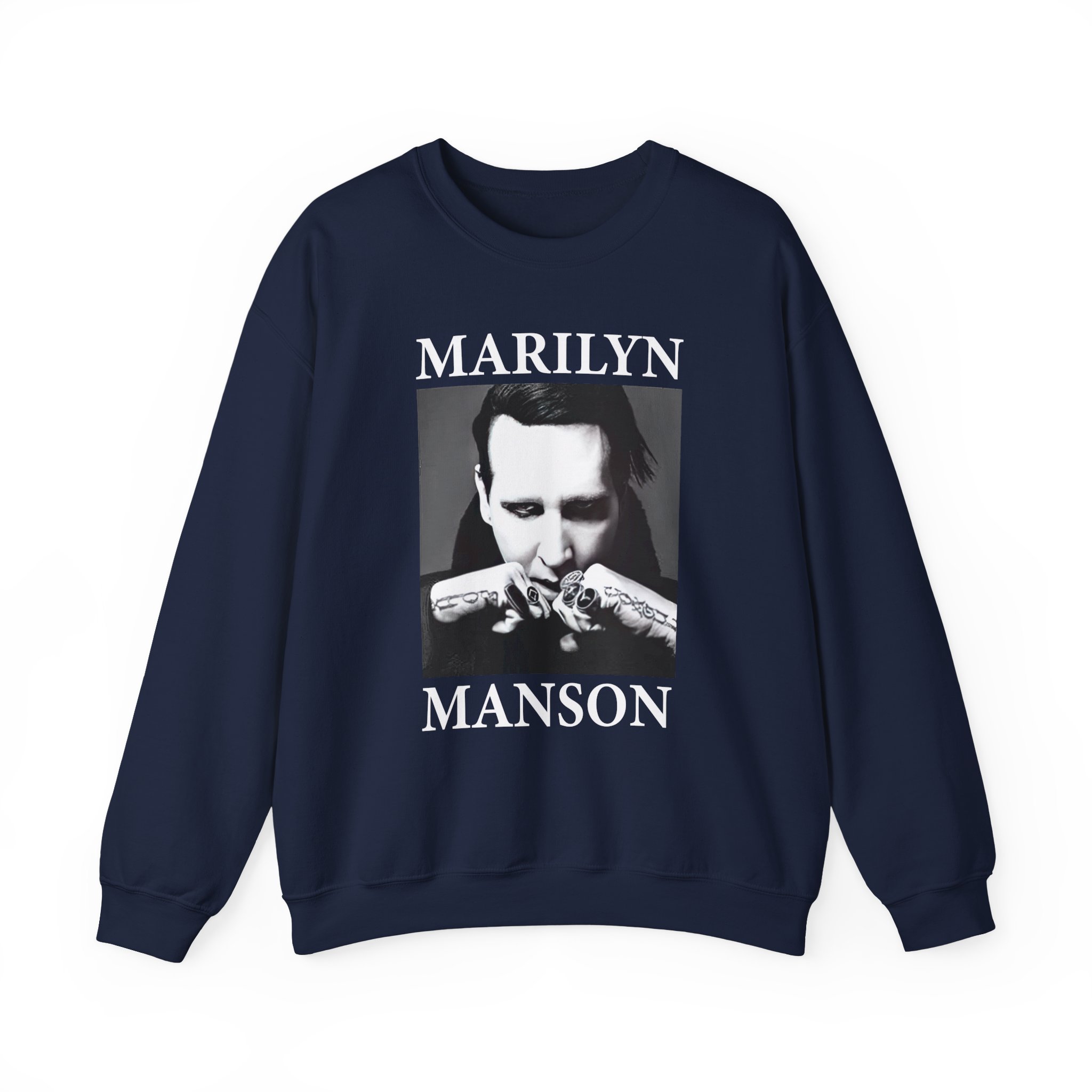 Marilyn Manson Fists Amplified Unisex Heavy Blendâ„¢ Crewneck Sweatshirt