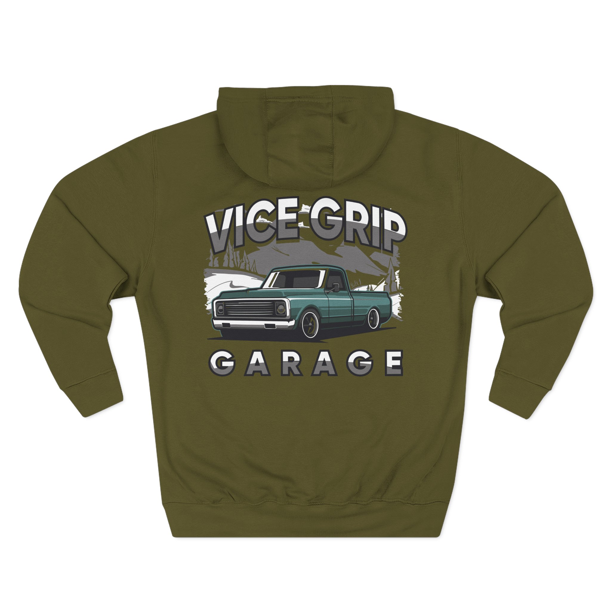 Vicegripgarage Winter Truck Three-Panel Fleece Hoodie