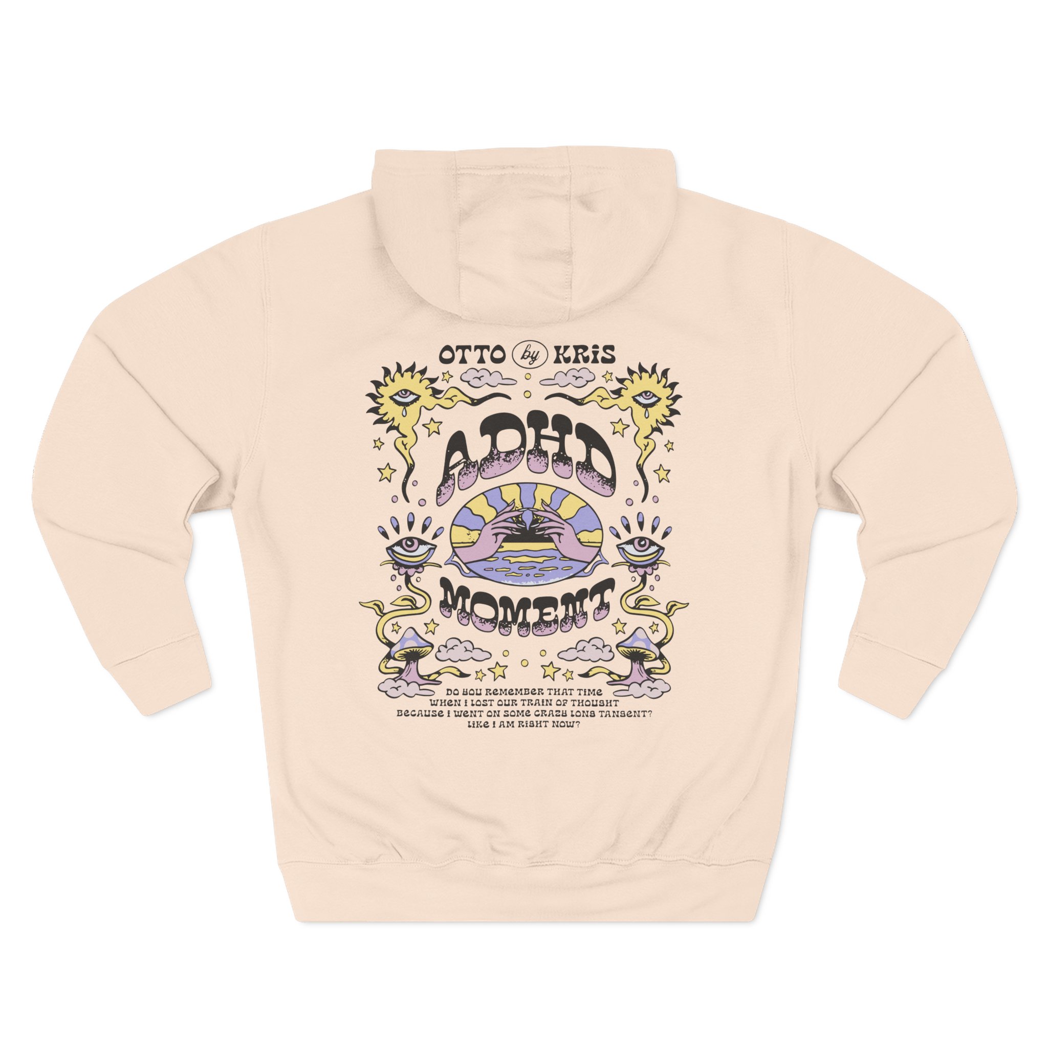 Kallmekris Adhd Moment Three-Panel Fleece Hoodie