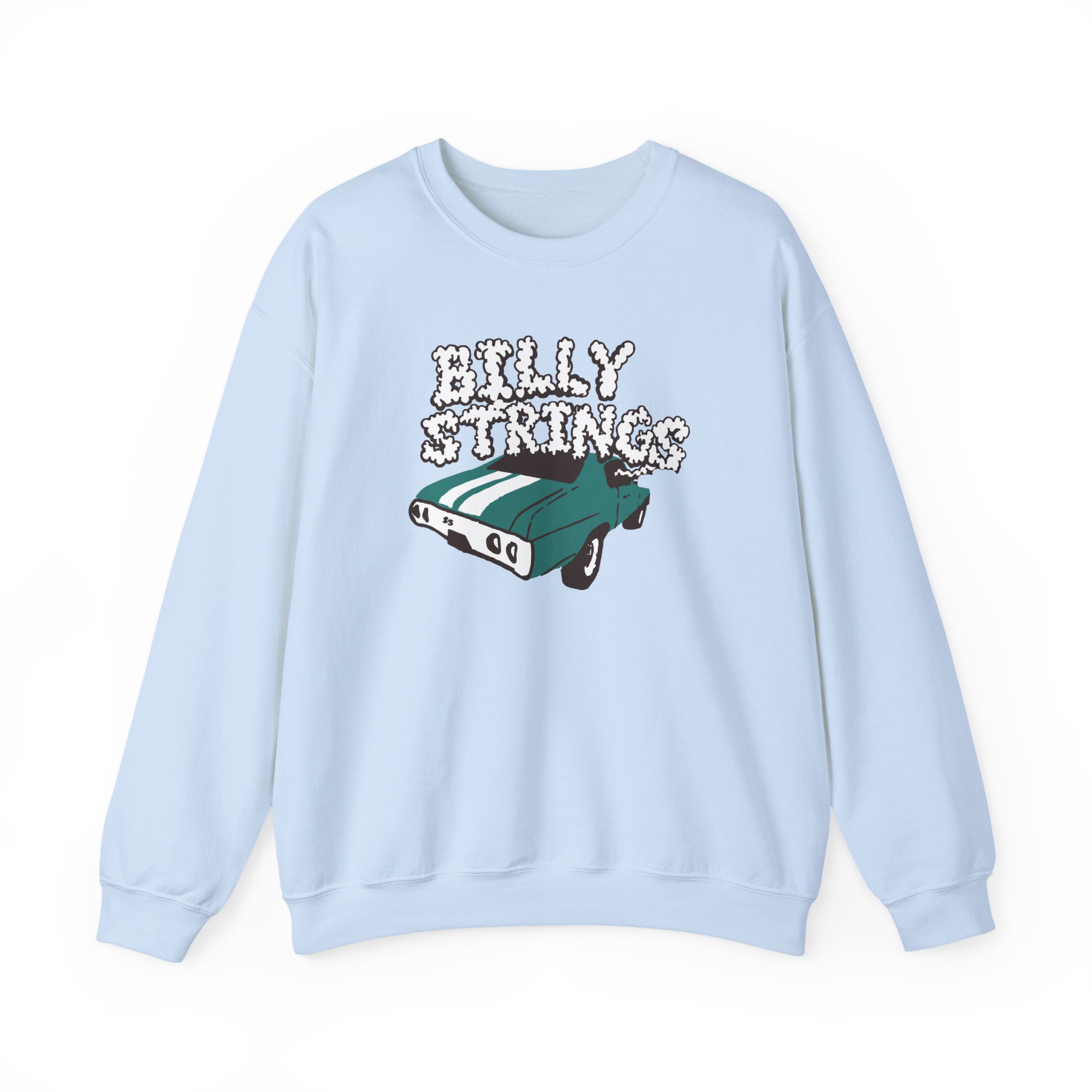Billy Strings Imogene + Willie X Billy Strings Highway Prayers Green Car Unisex Heavy Blendâ„¢ Crewneck Sweatshirt