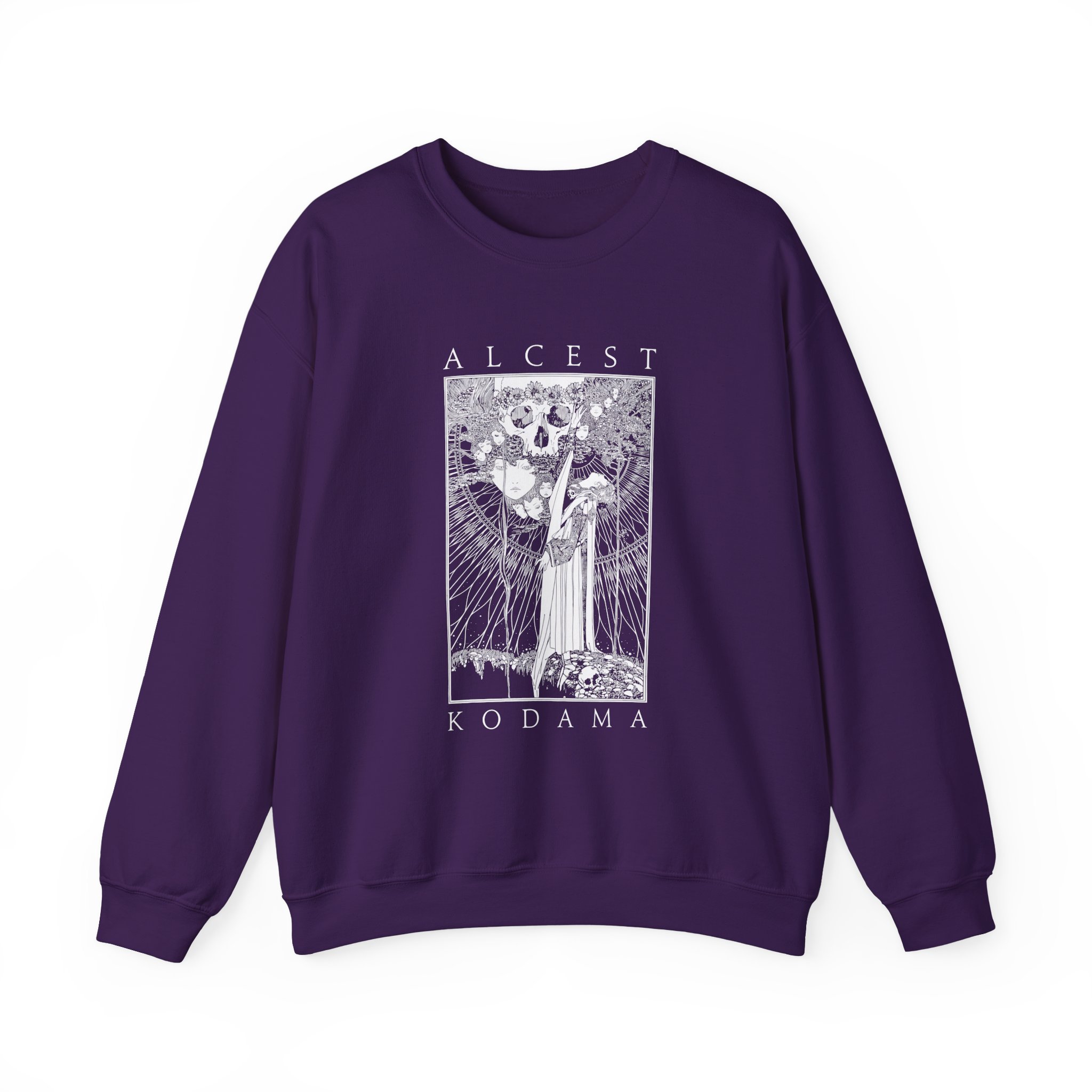 Alcest Kodama Faces Unisex Heavy Blendâ„¢ Crewneck Sweatshirt