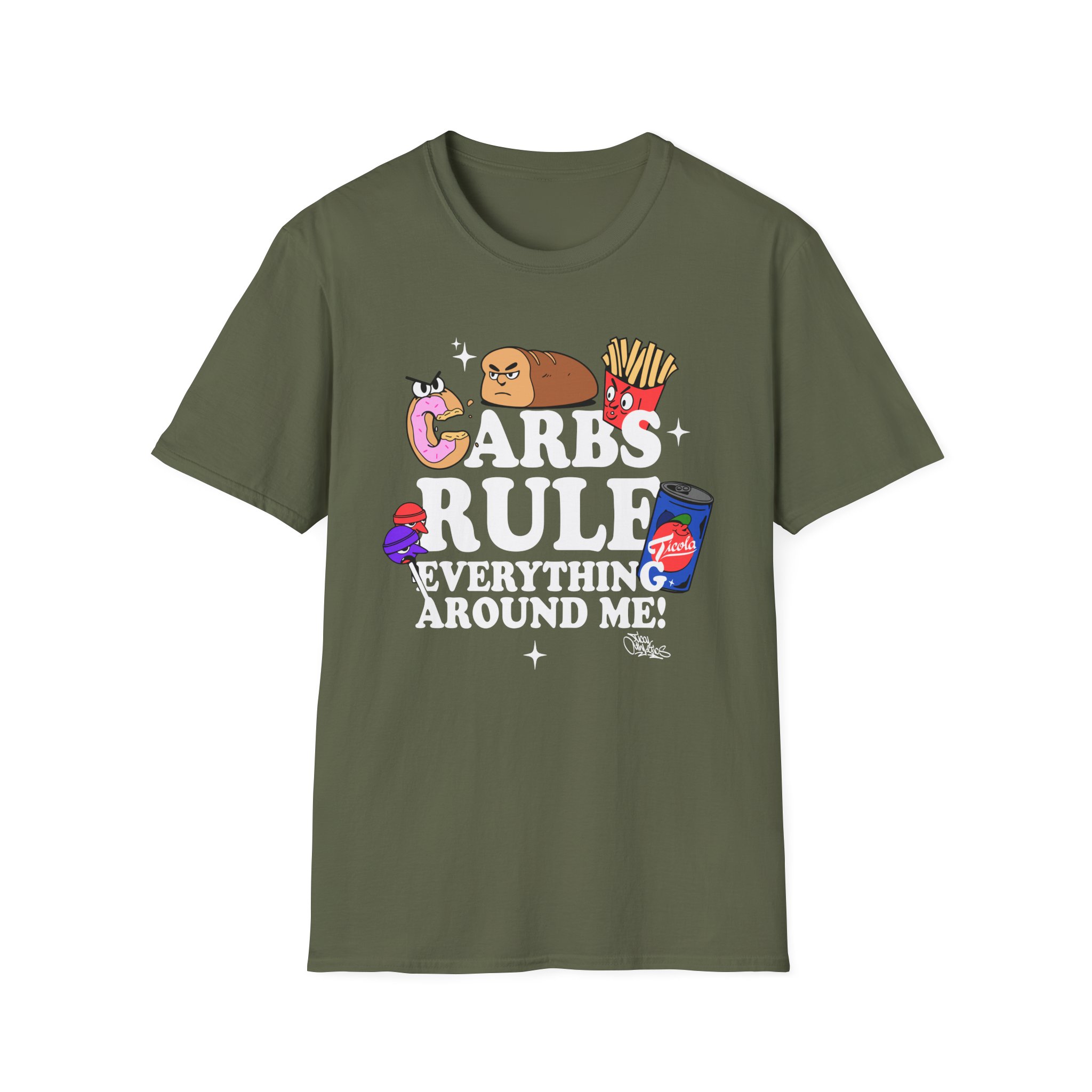 Method Man Carbs Rule Everything Around Me Unisex Softstyle T-Shirt